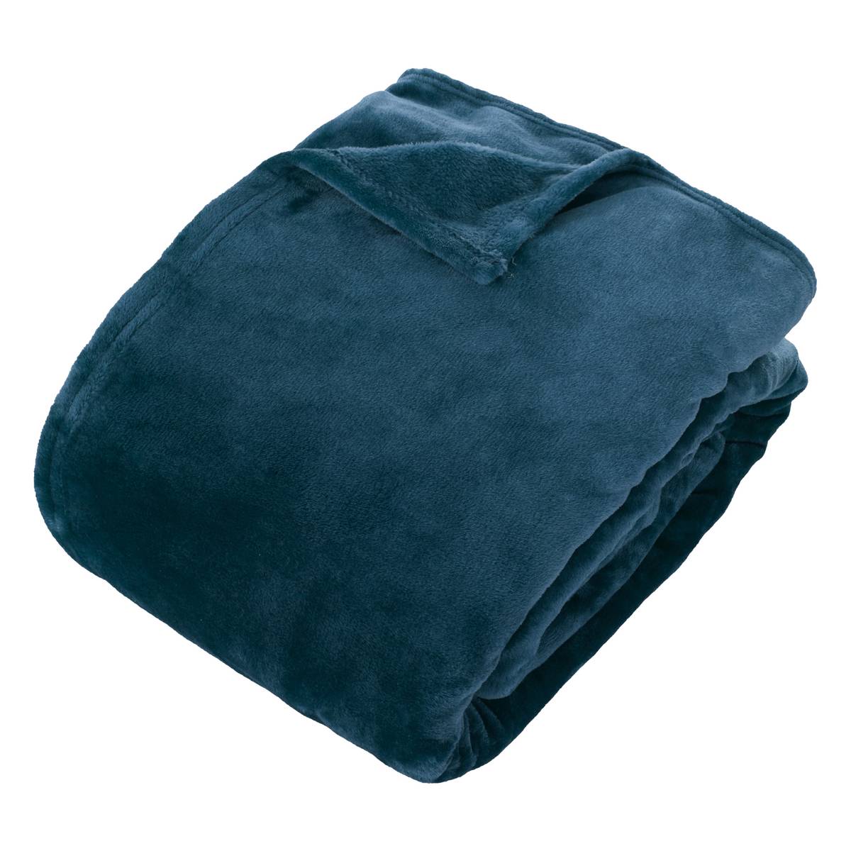 Flannel Throw "Ollis" Aegean Blue, 260x240 cm