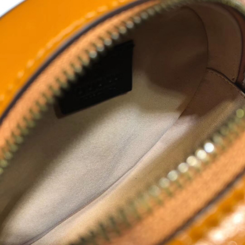 Replica Gucci Gg Marmont Mini Round Shoulder Bag 550154 Cognac1:1High-quality replica