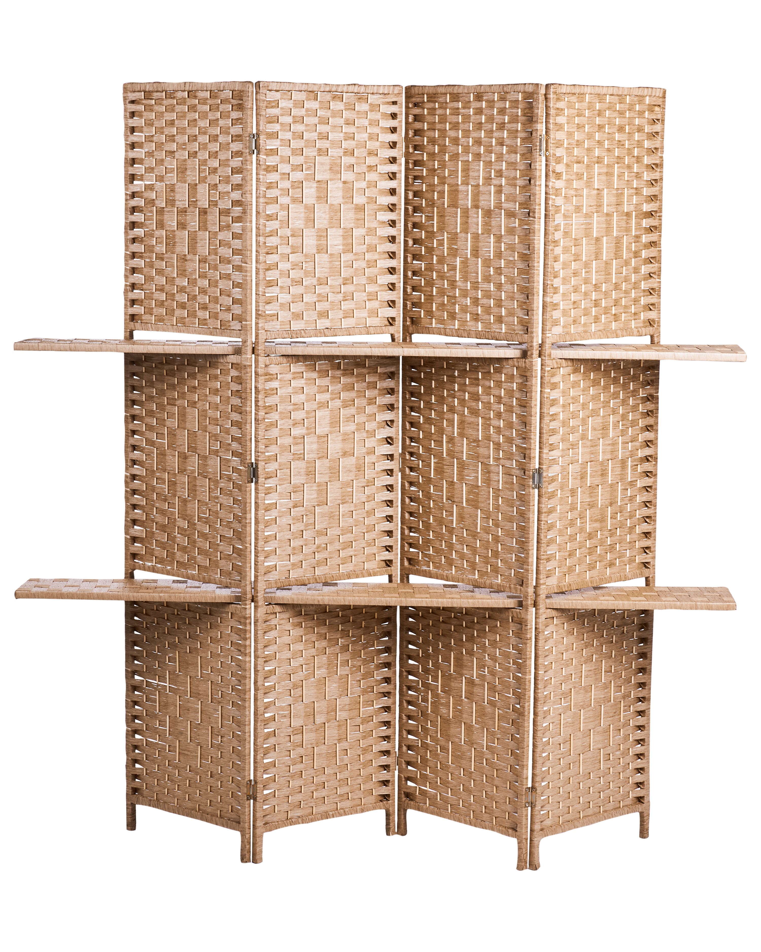 4 Panel Room Divider TRAFOI Brown 158 cm 170 cm