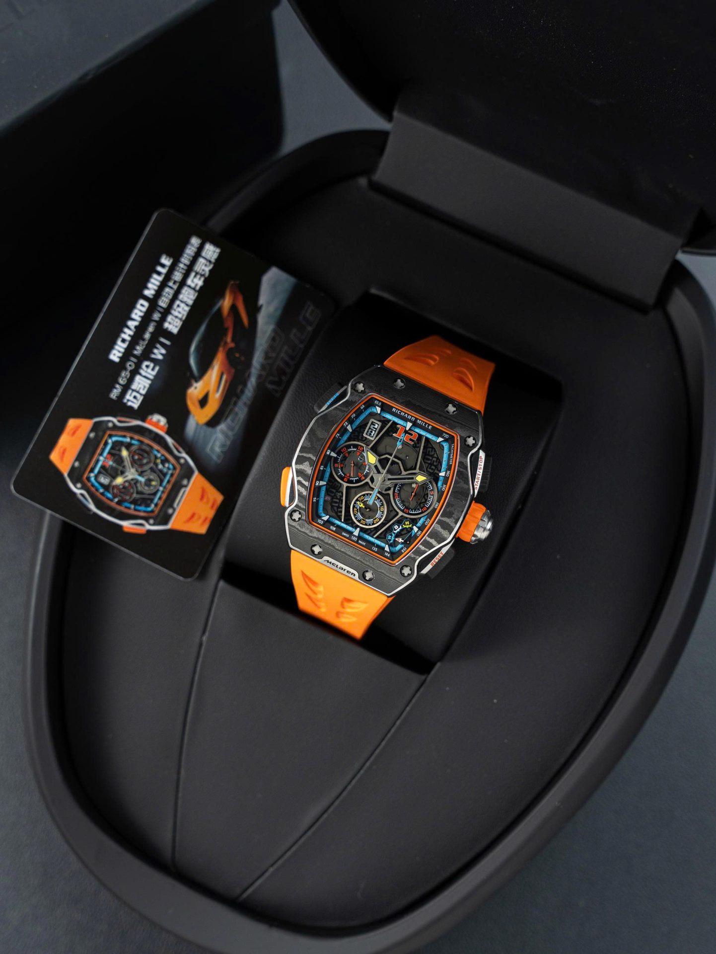 Richard Mille RM65-01 Replica Watches Orange Rubber Strap 44.5×49.9mm - Elite Watch Atelier