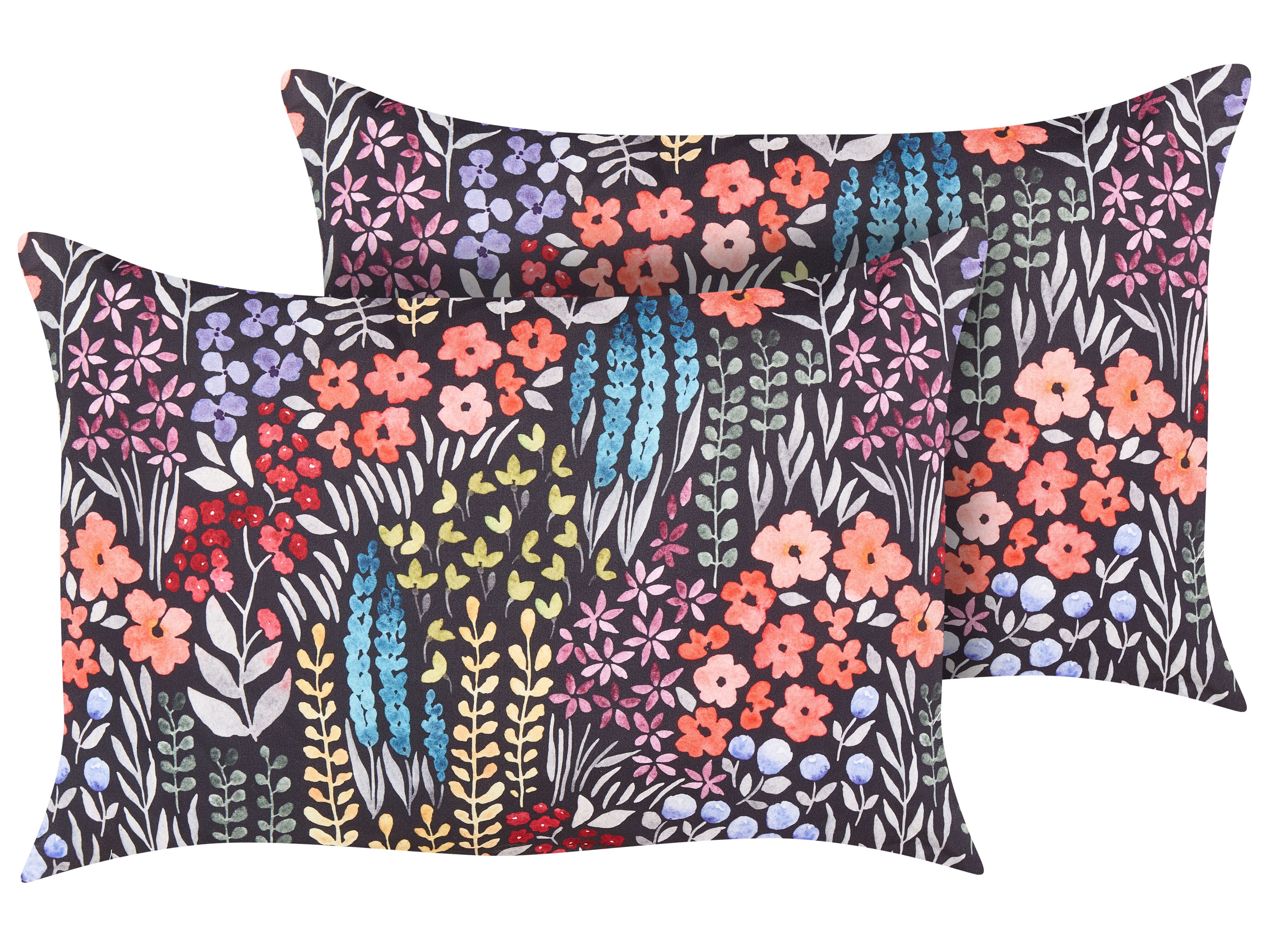 Set of 2 Outdoor Cushions CASTELARO Floral Pattern 40 x 60 cm Multicolour