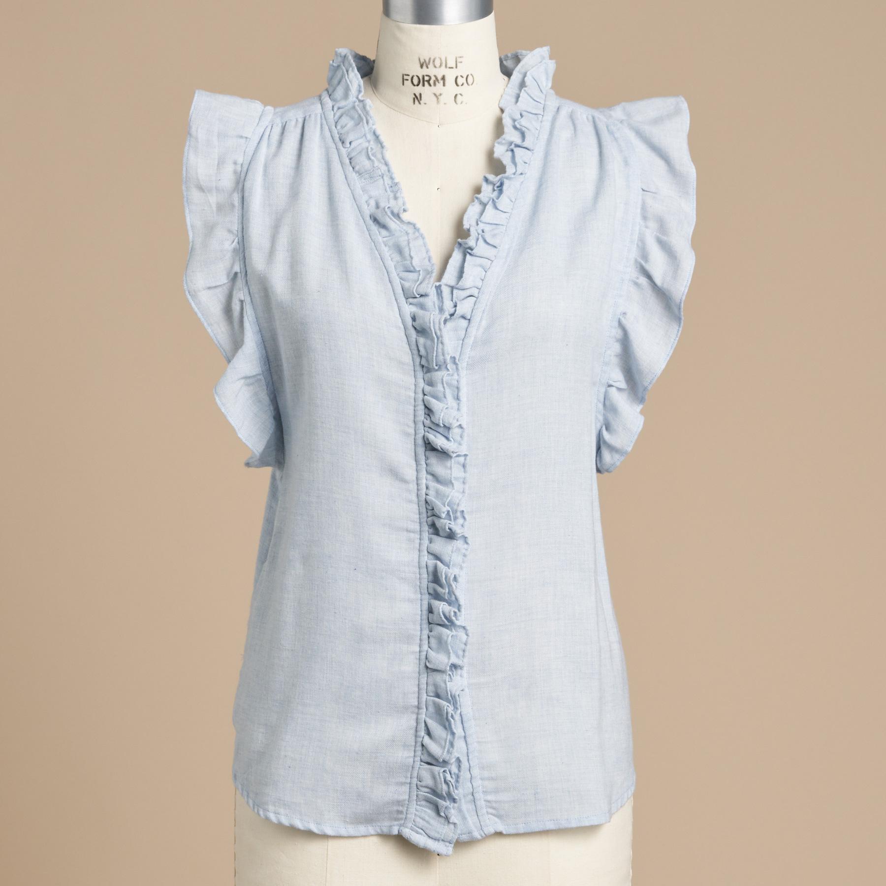 Milla Chambray Top - Sundance Clothing