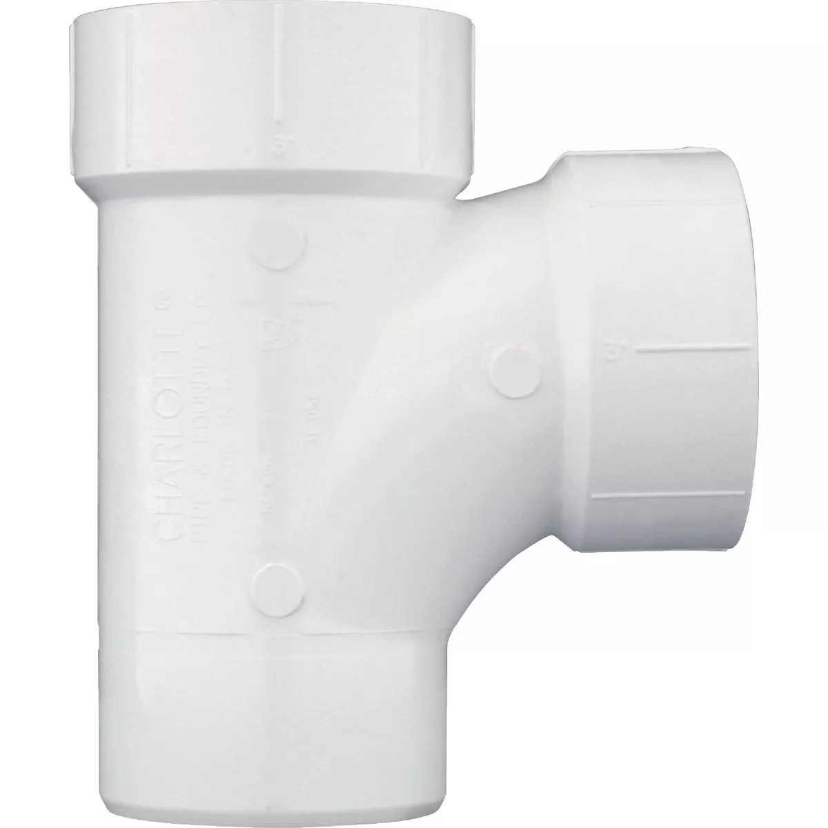 Charlotte Pipe 3 In. Hub DWV Sanitary Street Tee