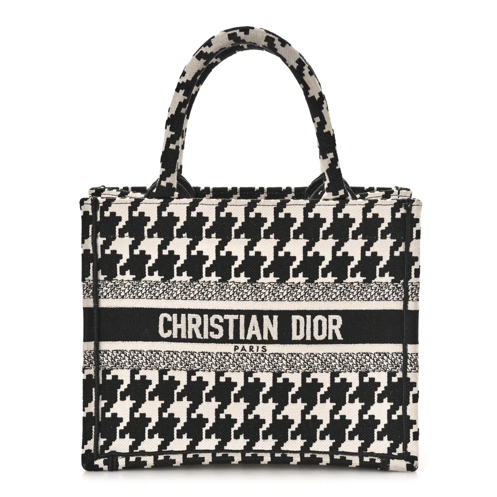 Premium Dior Houndstooth Canvas Superfake Handbag Online