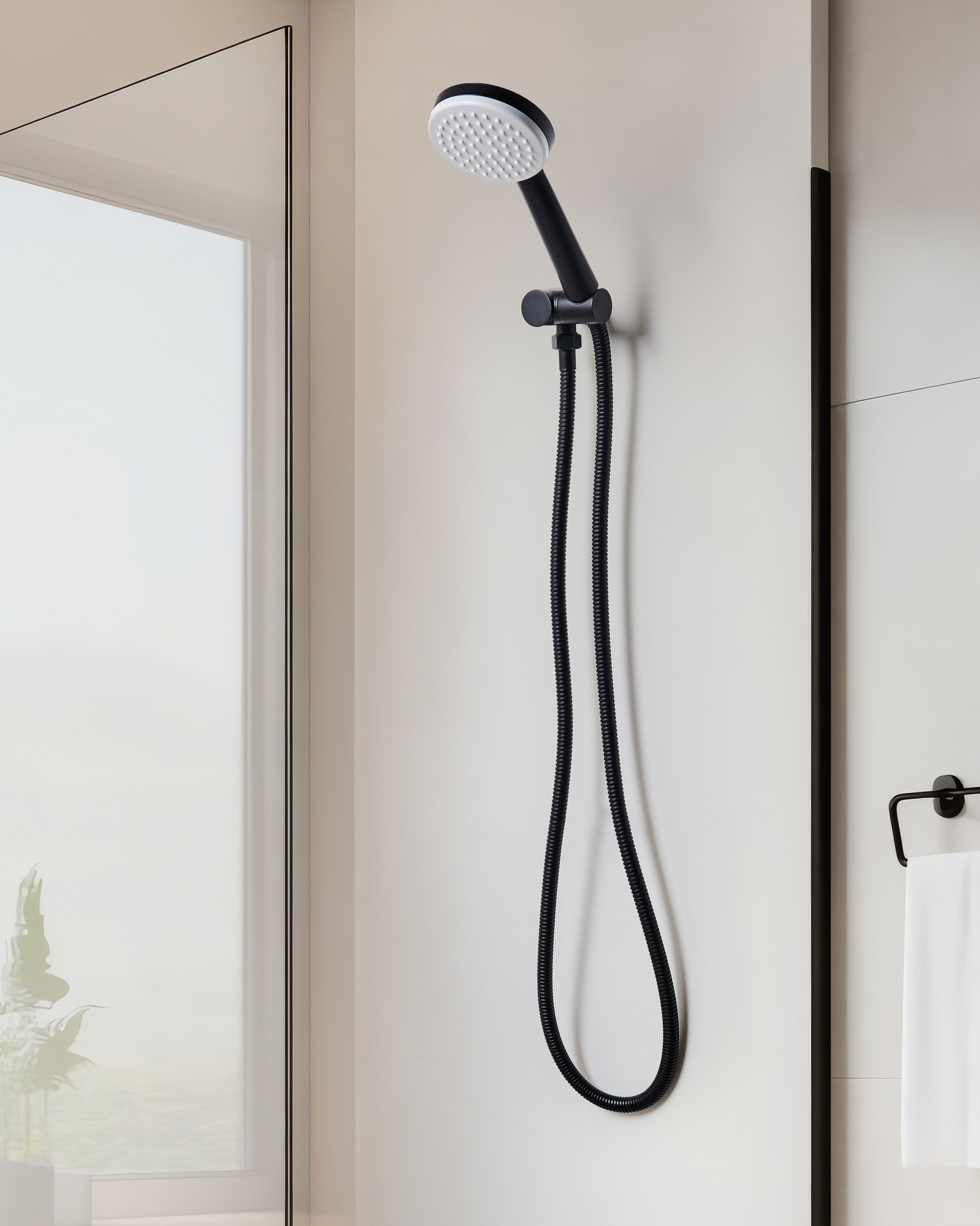 Shower Head and Hose Kit AYPATE Black