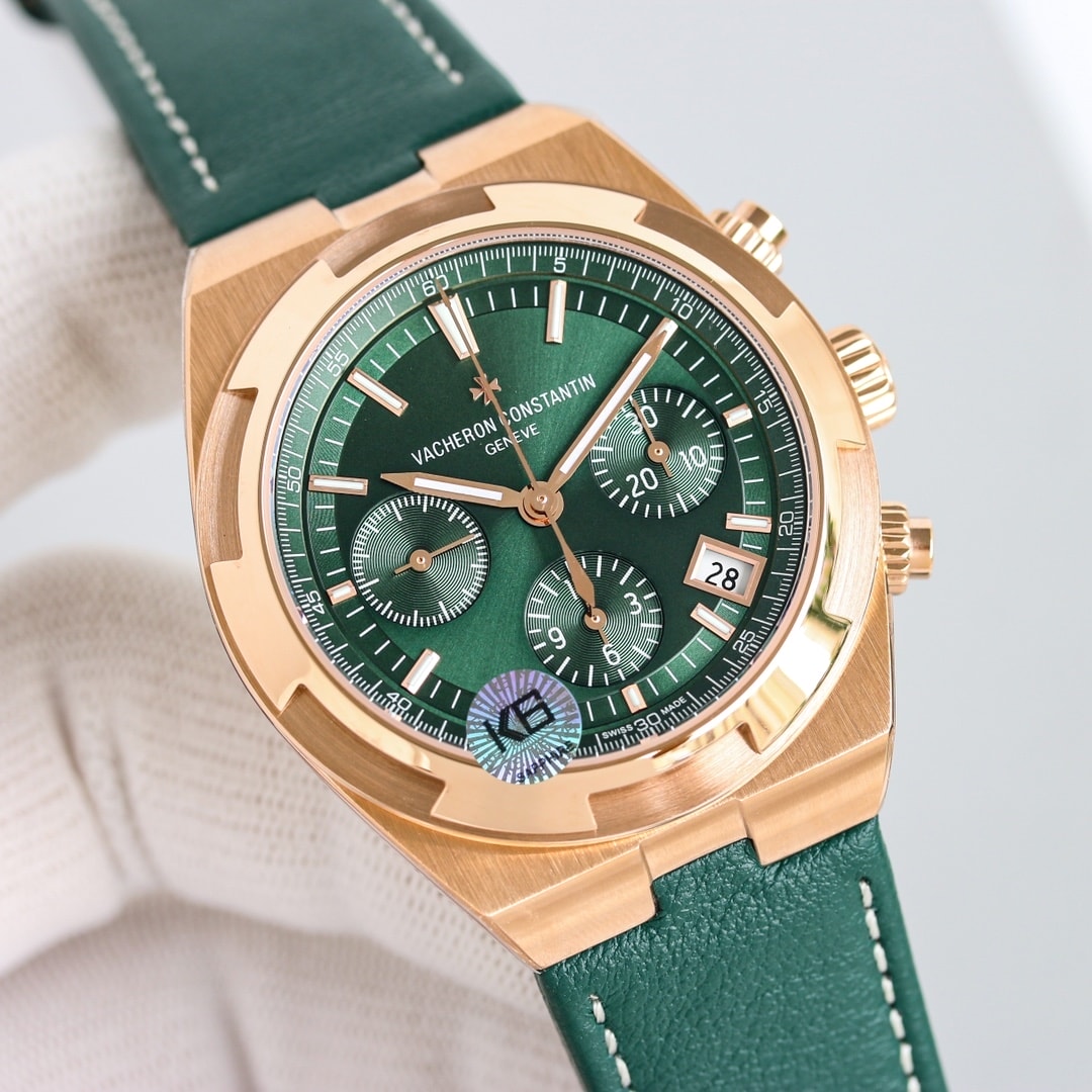 Fake Vacheron Constantin Replica Watch Overseas chronograph 42.5 MM PINK GOLD 5520V/210R-B966 TWF(1:1 replica) - Top club