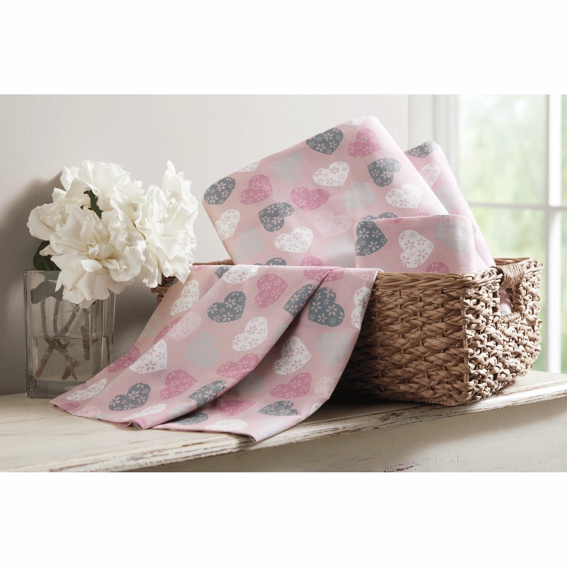 Hearts Cotton Sheet Set - MIDNIGHT VELVET CATALOG
