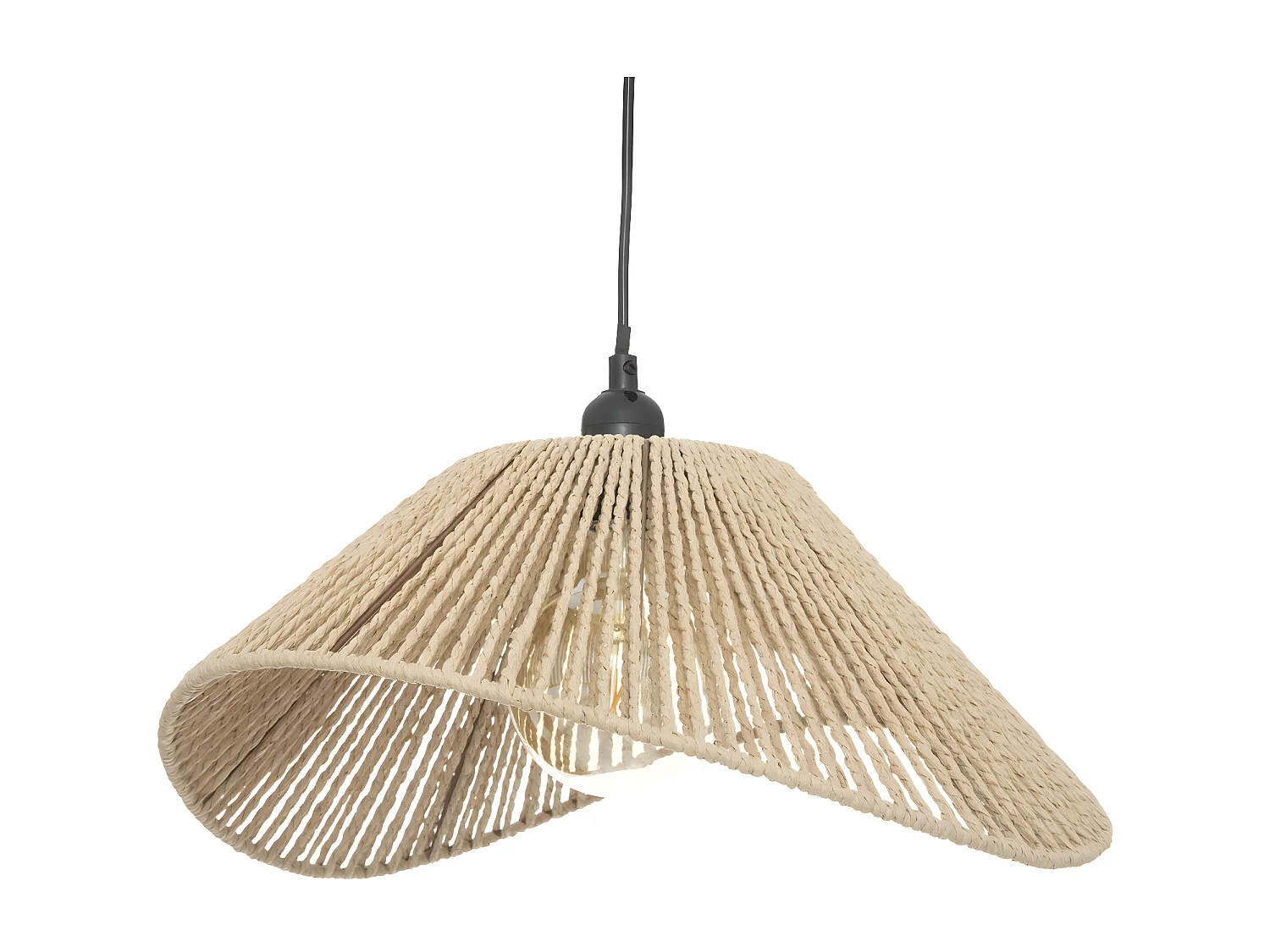 Luminaire Suspension en corde Beige 45 x 40 cm