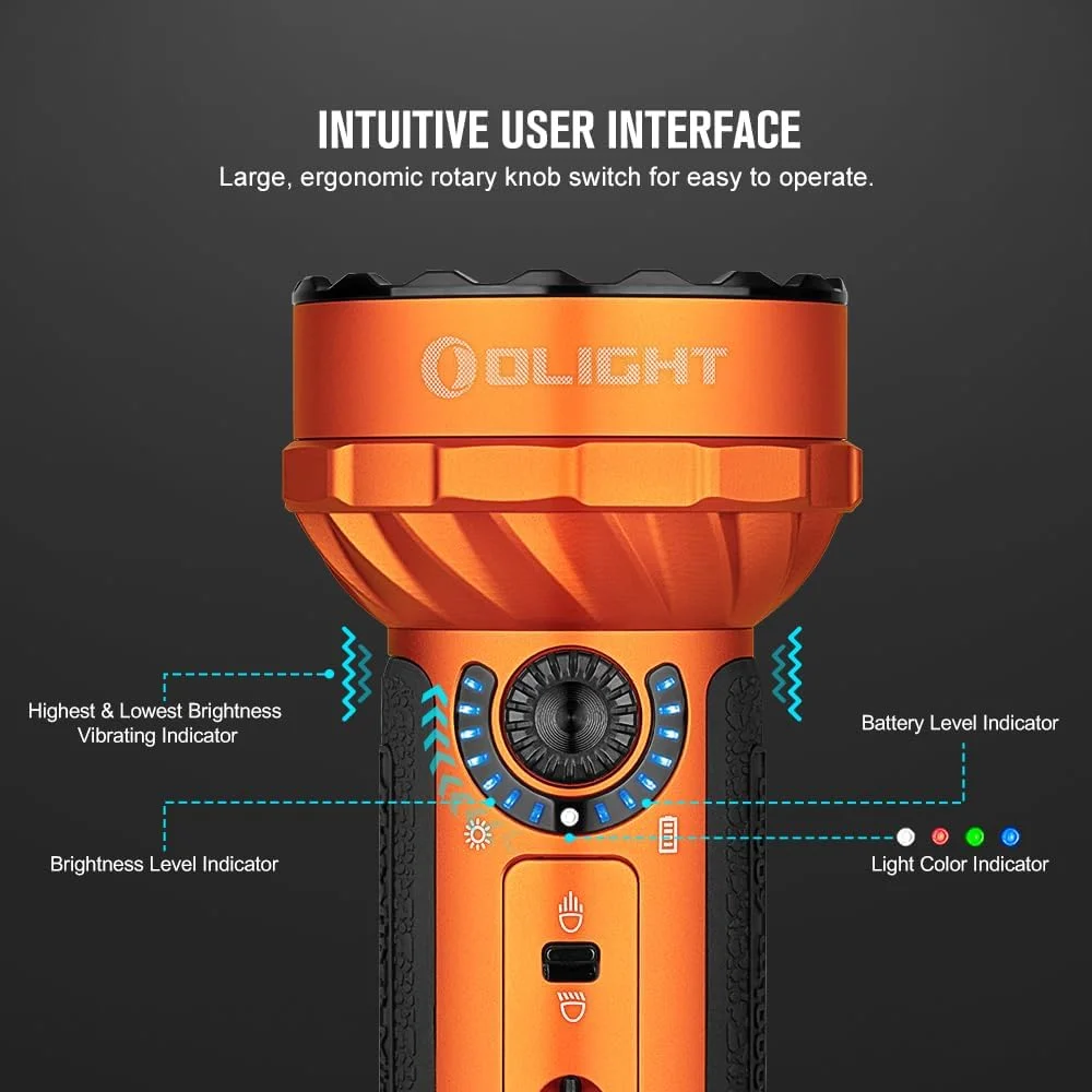 OLIGHT Marauder Mini 7,000 Lumens Bright Flashlight with 600 Meters Beam Distance, Powerful RGB Lights, Magnetic Rechargeable for Outdoors Work, Hunting, and Searching(Black) - Image 24