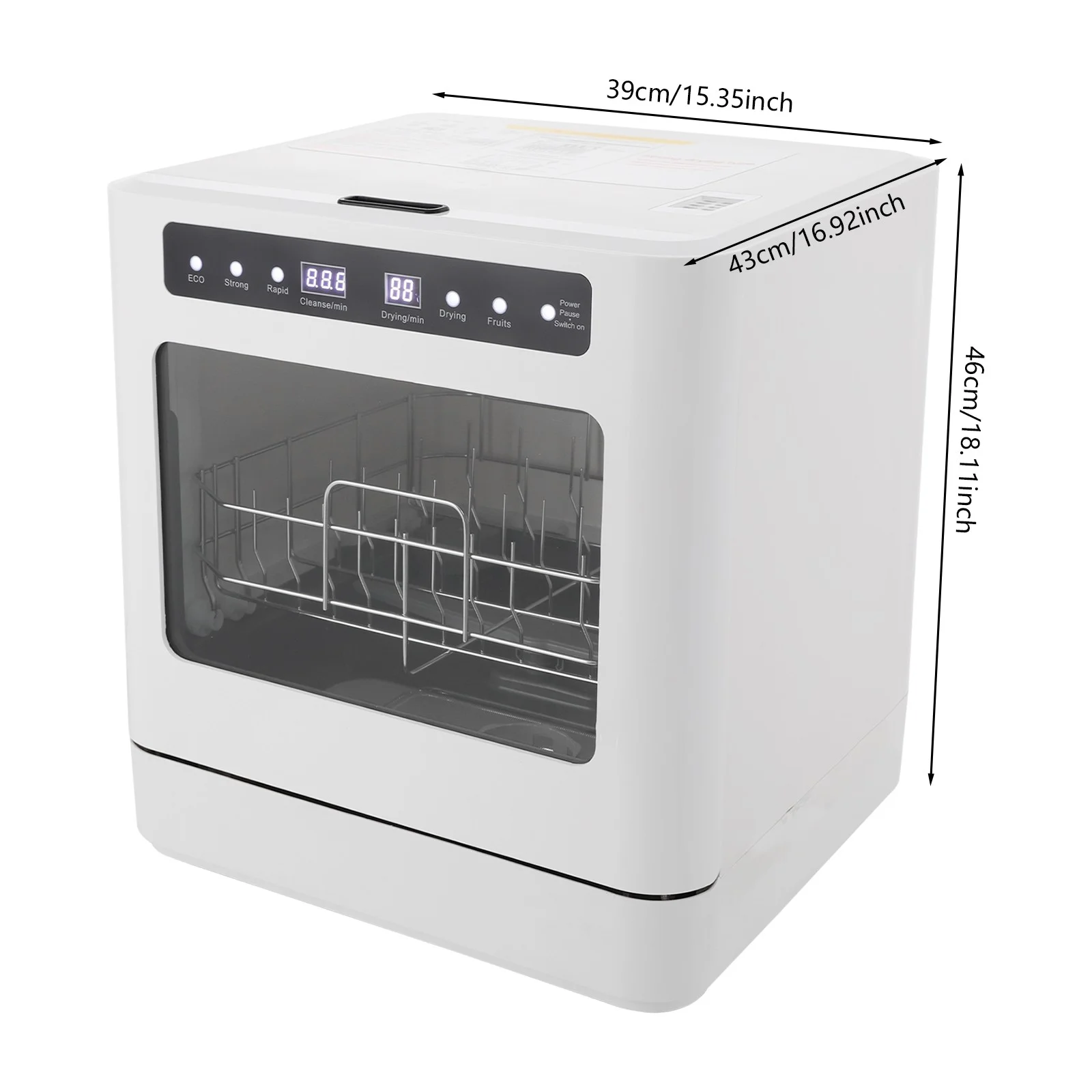 110V 800W Portable Mini Dishwasher, Countertop Dishwasher, Household Mini Dishwasher 6.8L