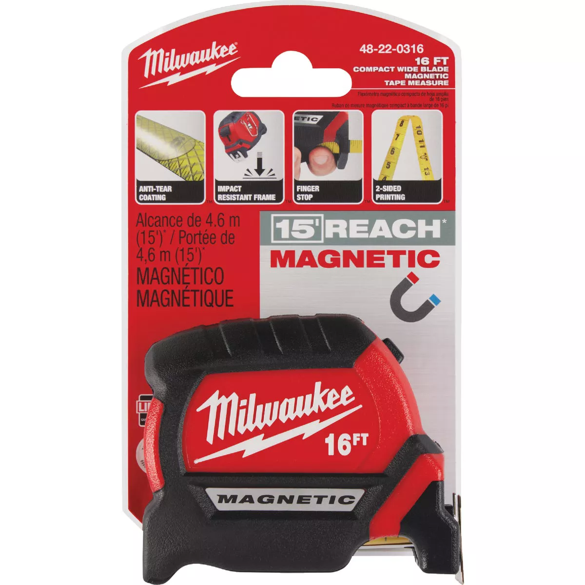 Milwaukee 16 Ft. Magnetic Tape Measure