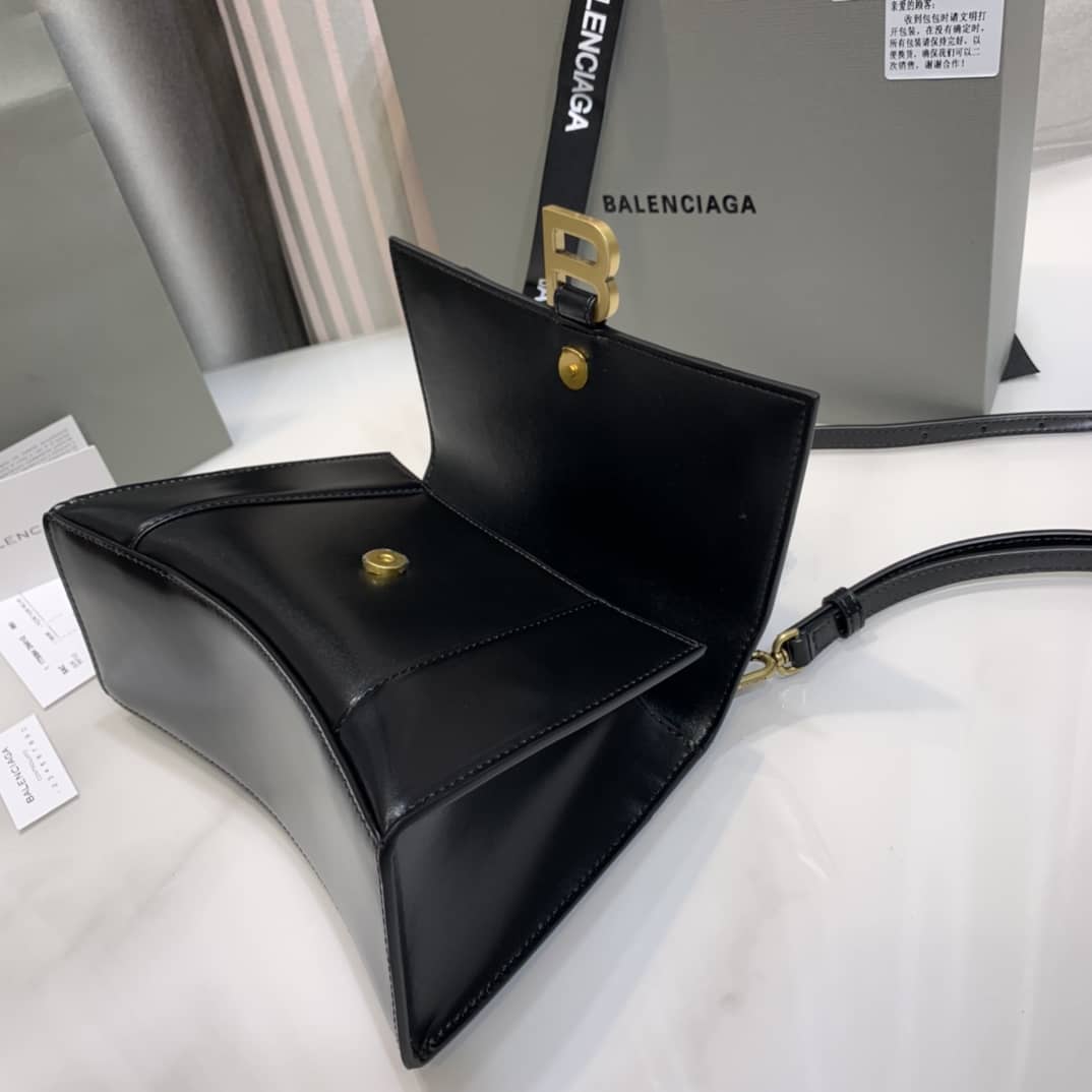 Balenciaga Hourglass Leather Top Handle Replica Bag - Replicaclubs