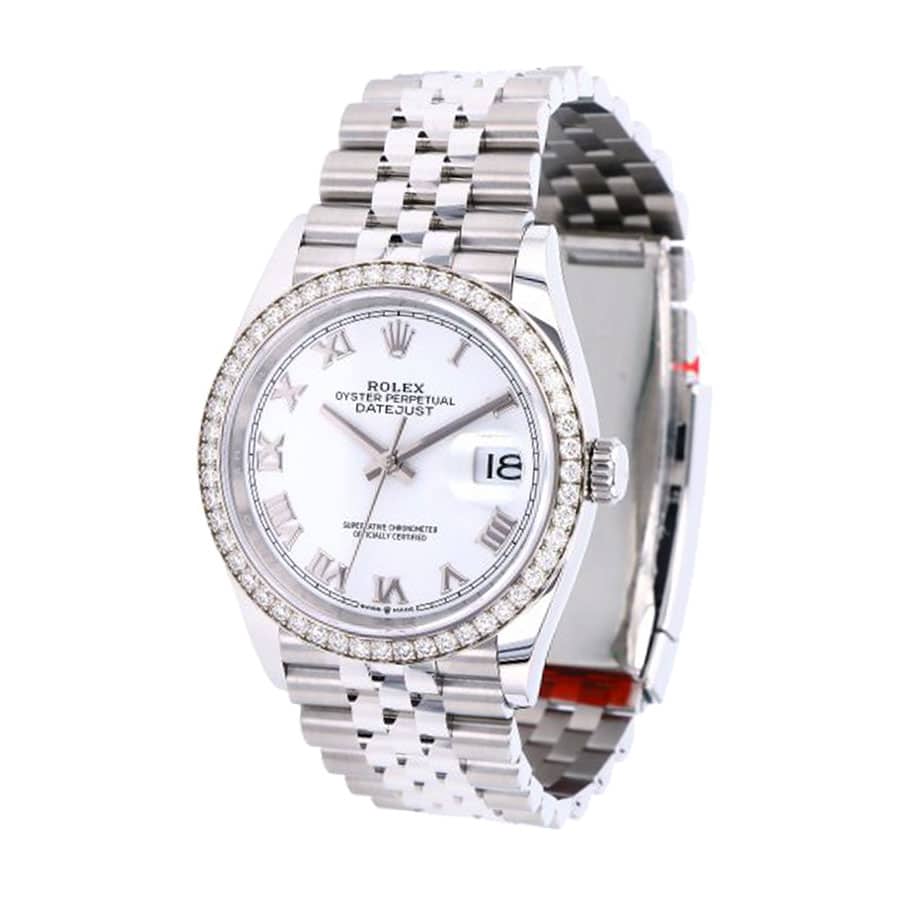 Rolex Datejust 36 126284RBR-0018 White Roman Dial Jubilee Replica - Elite Watch Atelier