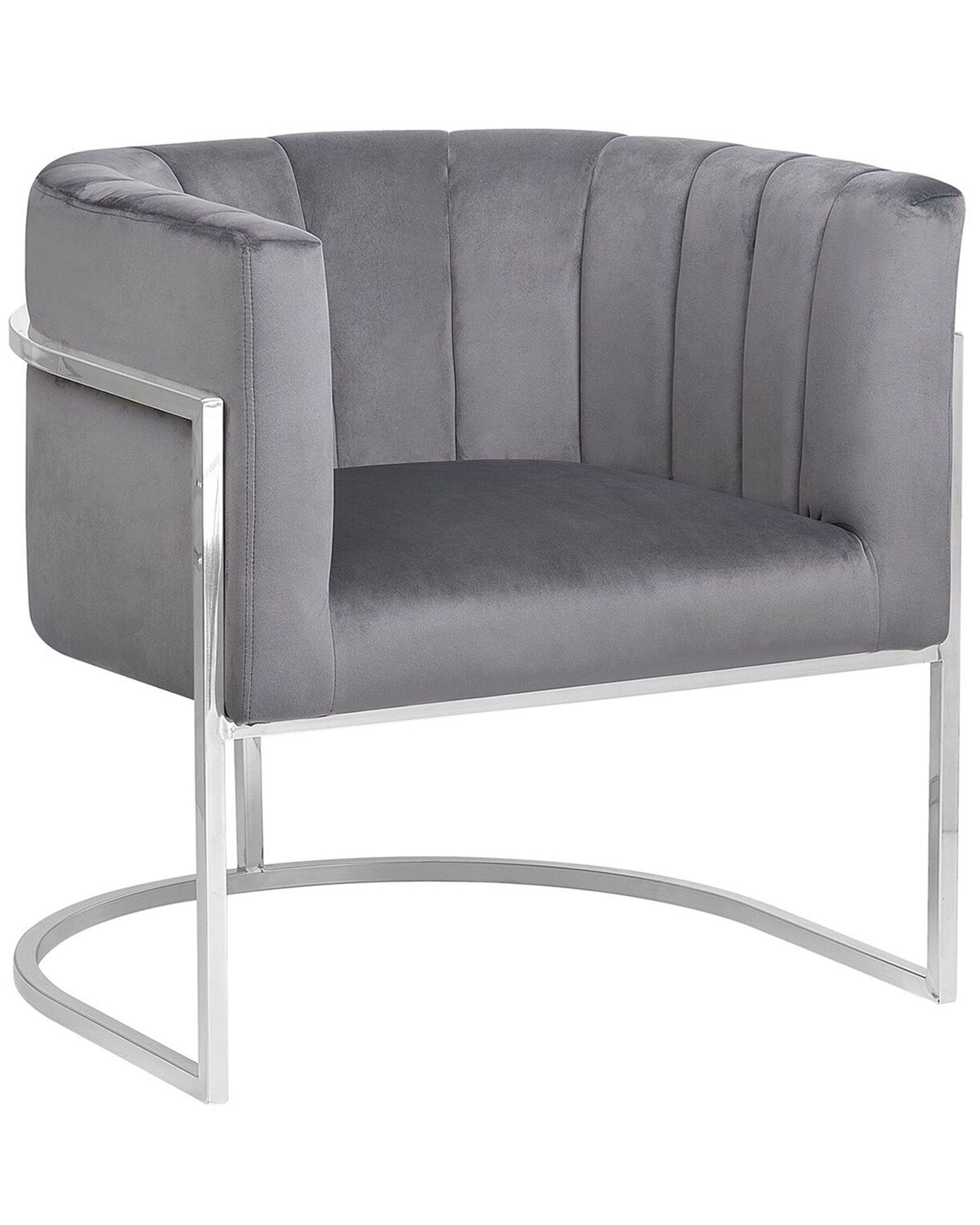 Armchair LARVIK Velvet Grey