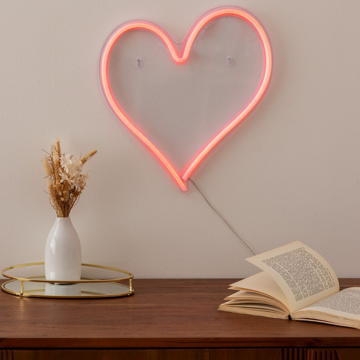 LED Wall Neon "Heart" Red, L. 32 cm