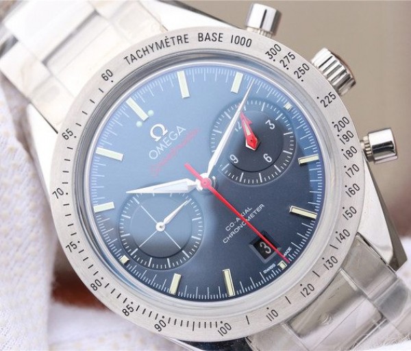Replica Omega OMF Speedmaster 57 Co-Axial Blue Dial SS Bracelet A9300 - Top club