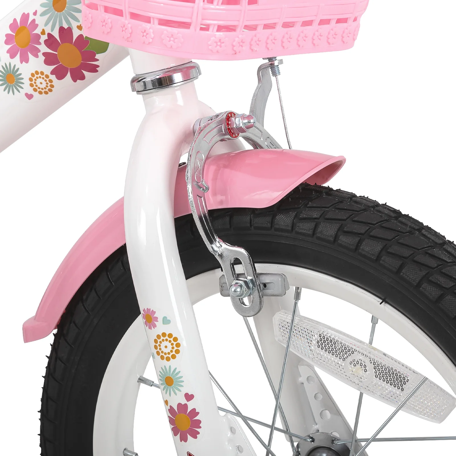JOYSTAR Little Daisy 14 Inch Kids Bike for 3 4 5 Years Girls with Handbrake Children Princess Bicycle with Training Wheels Basket Streamer Toddler Cycle Bikes Blue - Image 18