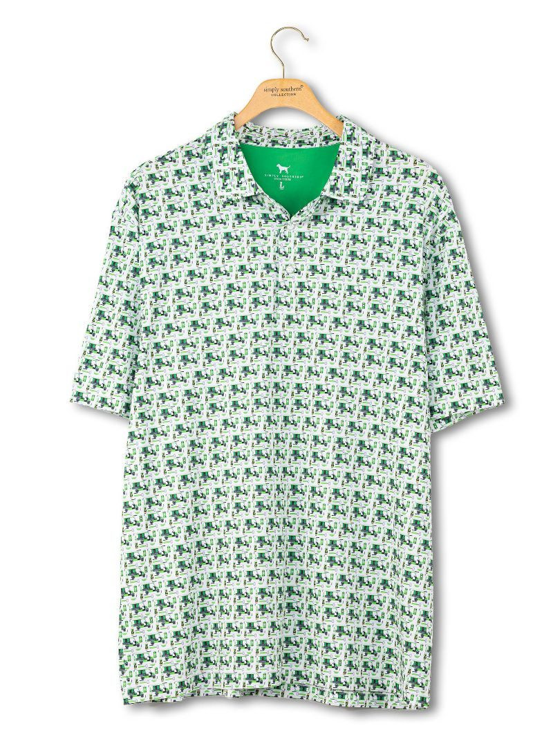 0126-MN-POLO-WTRDUDE-GREEN - Simply Southern Outlet