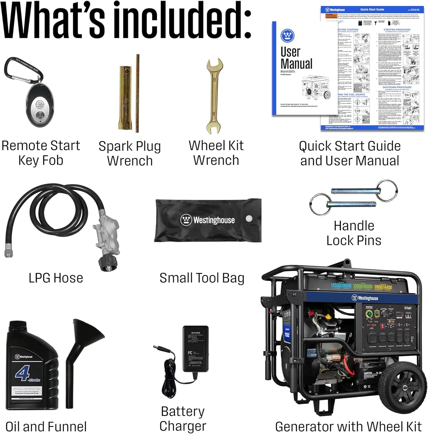 Westinghouse Tri-Fuel Portable Generator 18 000 Peak Watt - WGen14500TFc - Image 6 Westinghouse Tri-Fuel Portable Generator 18 000 Peak Watt - WGen14500TFc - Image 6