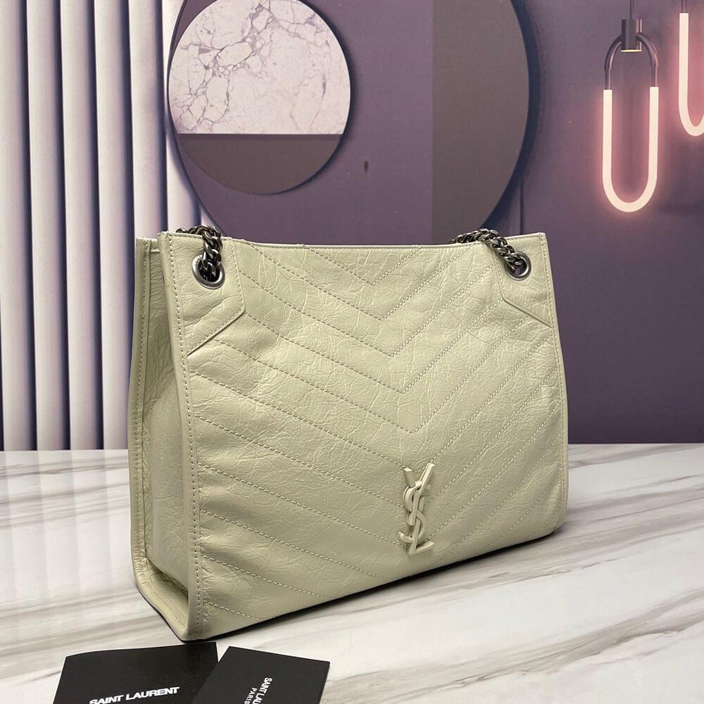 YSL Niki Shopping Bag in Vintage Leather1:1High-quality replica