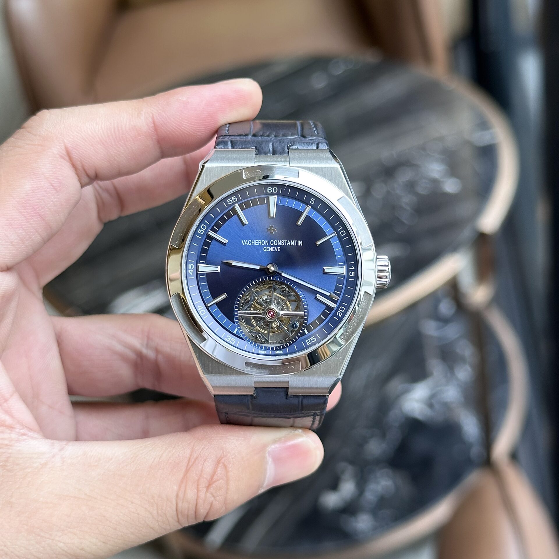 Vacheron Constantin Overseas 6000V Tourbillon Blue Replica 1:1 Watch 42.5mm - Top club