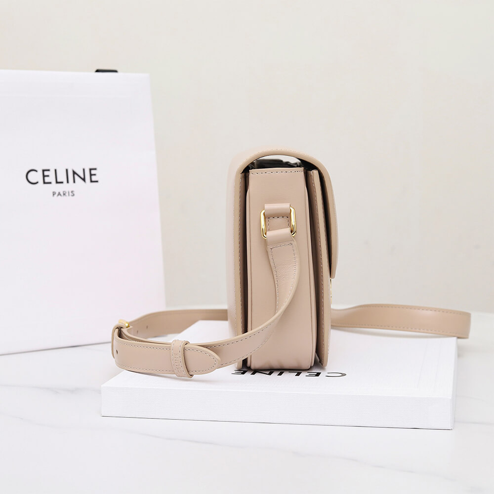 CELINE CLASSIQUE TRIOMPHE BAG in shiny calfskin(HIGH-END GRADE)1:1High-quality replica
