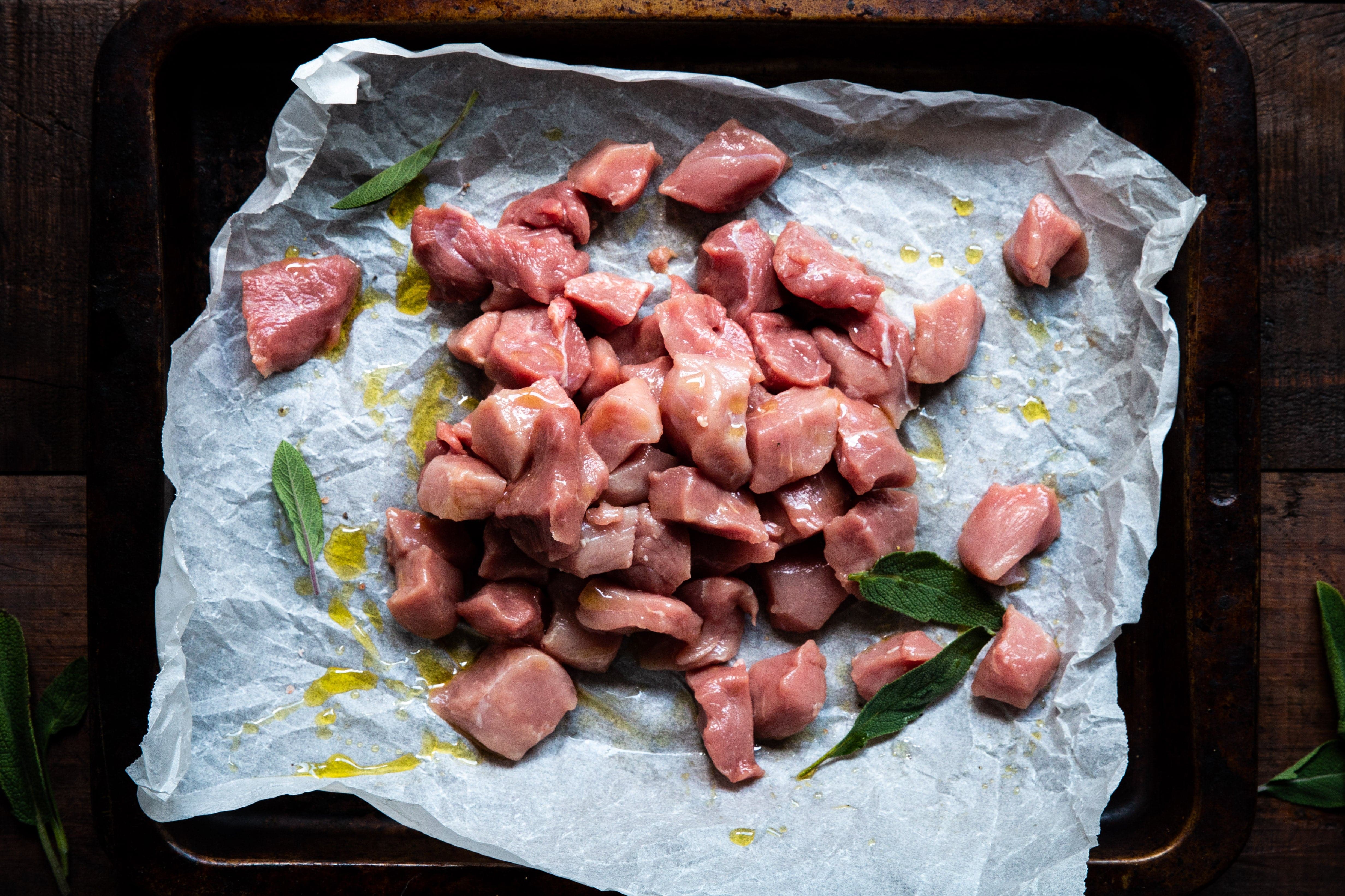 Regeneratively Farmed Diced Pork