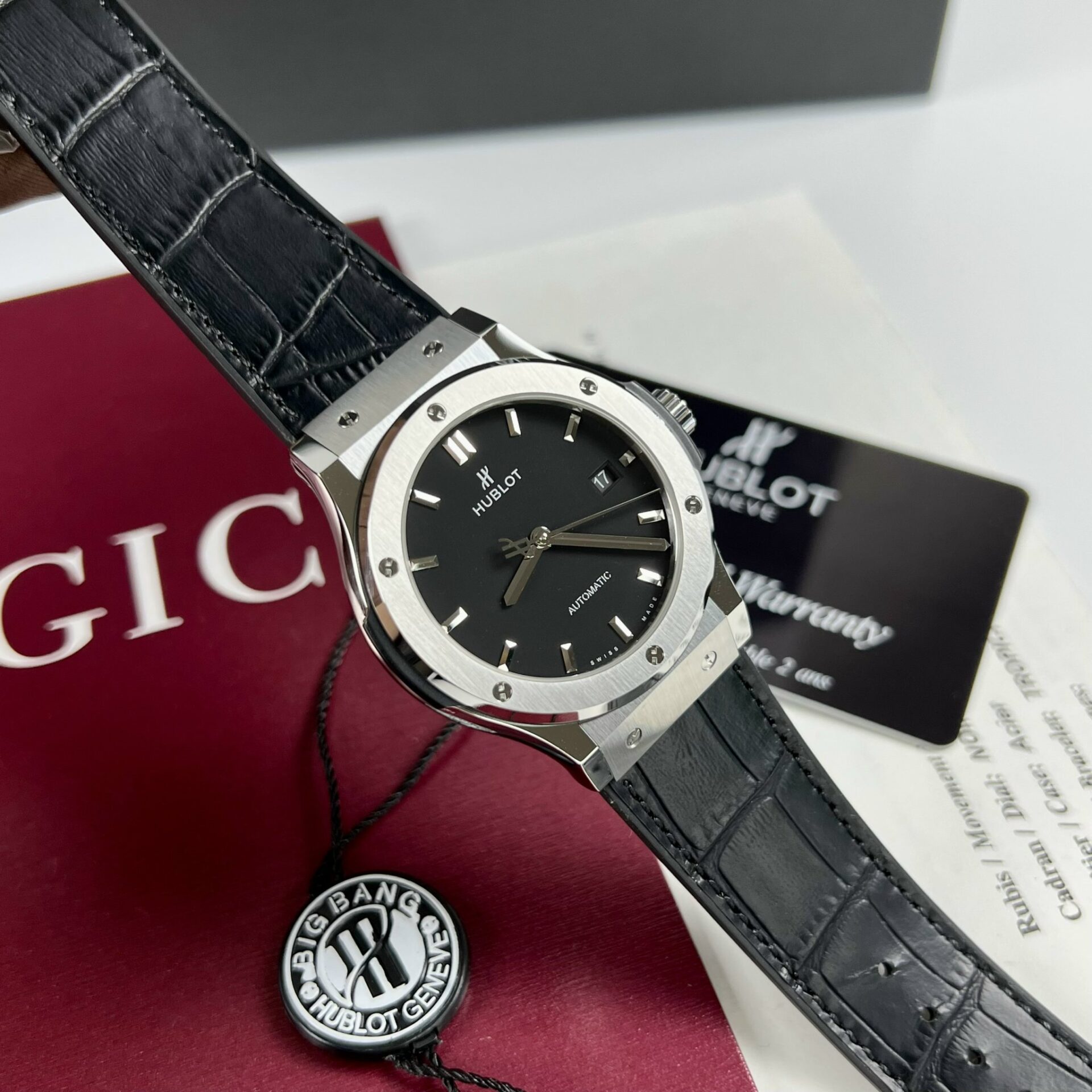 Hublot Replica Watch Classic Fusion Titanium Black Dial JJF Factory 42mm - Elite Watch Atelier