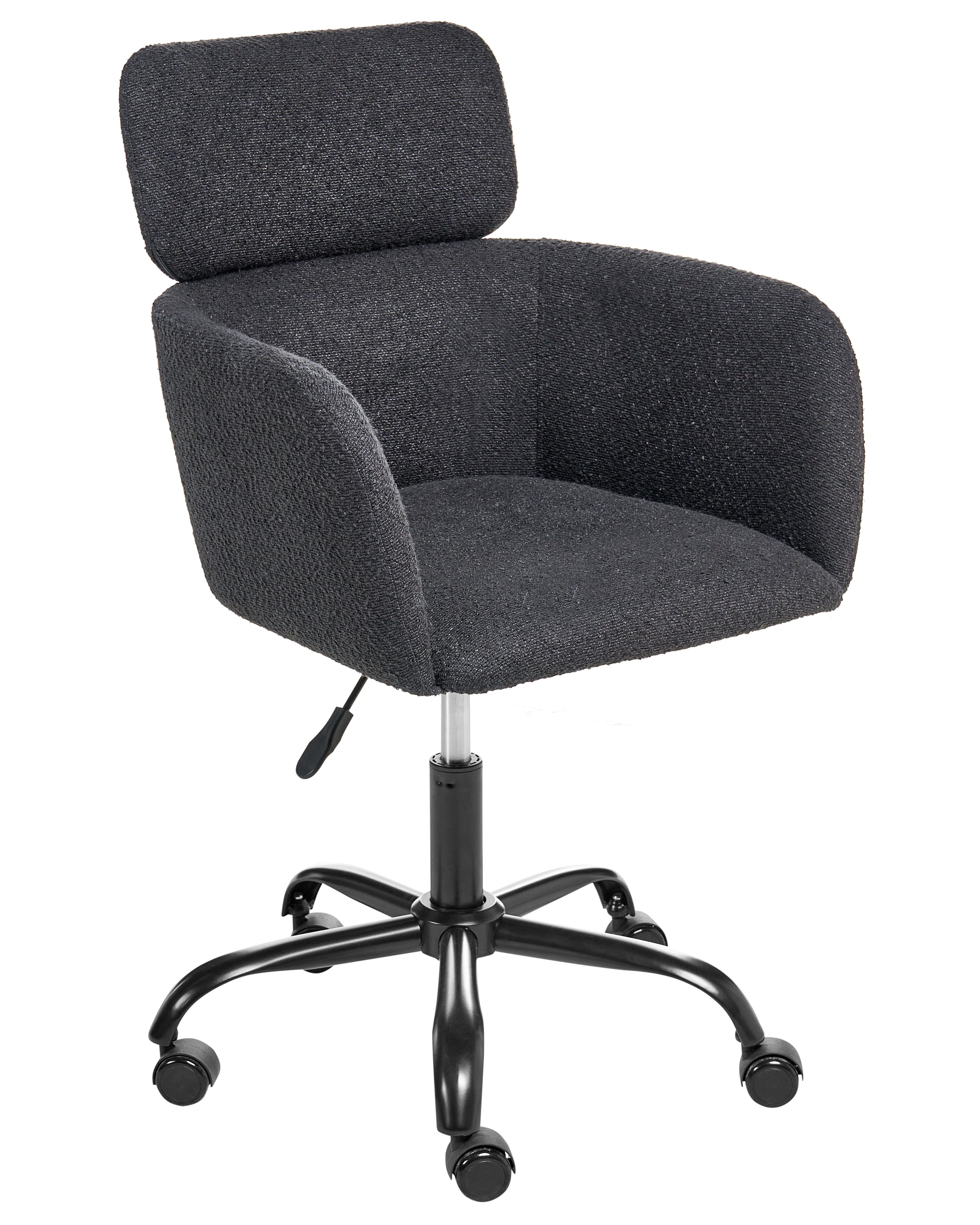 Desk Chair ALENA Boucle Black
