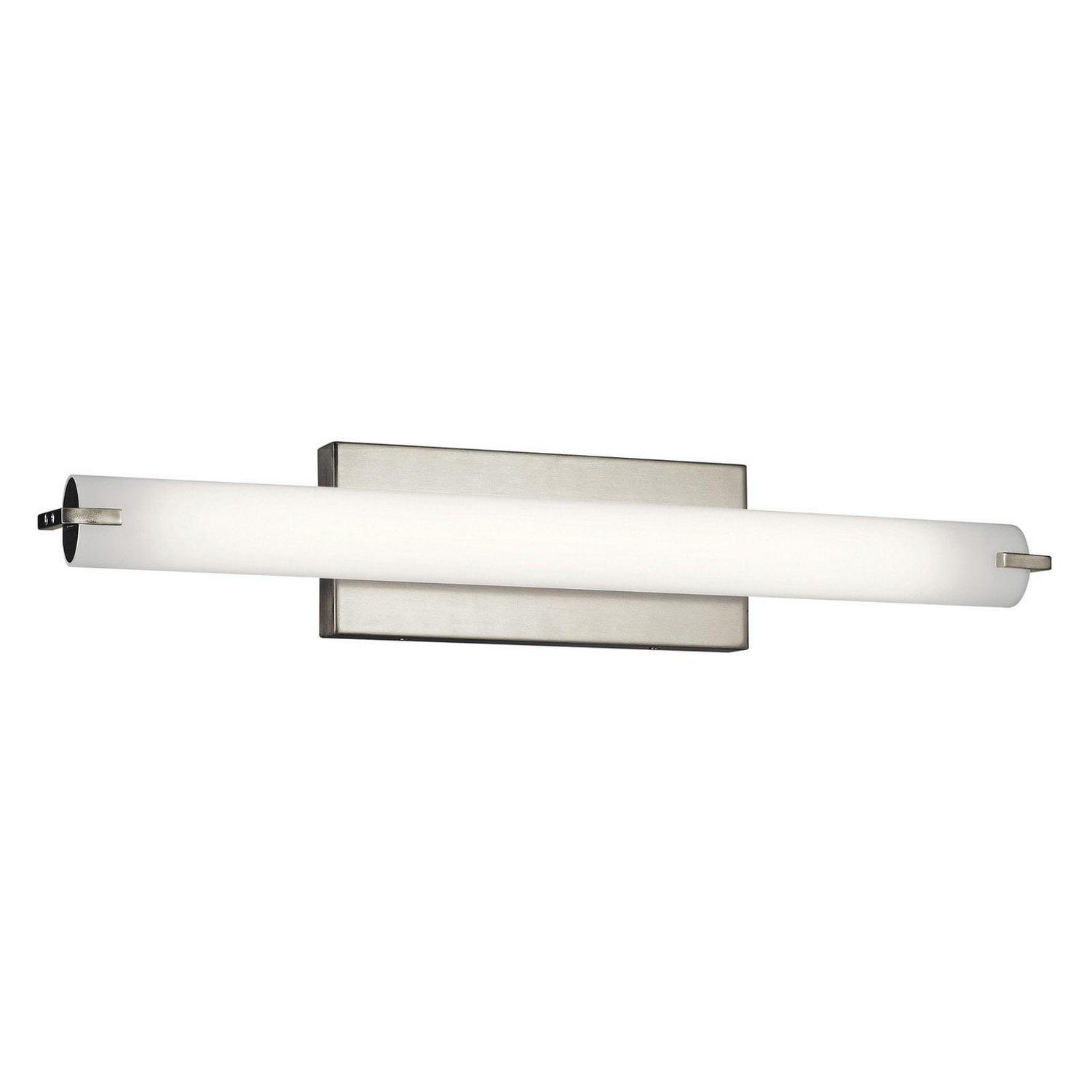 1 Light Linear Bath Vanity Approved For Damp Locations With Transitional Inspirations 4.75 Inches Tall By 49 Inches Wide Kichler Lighting 11151Niled