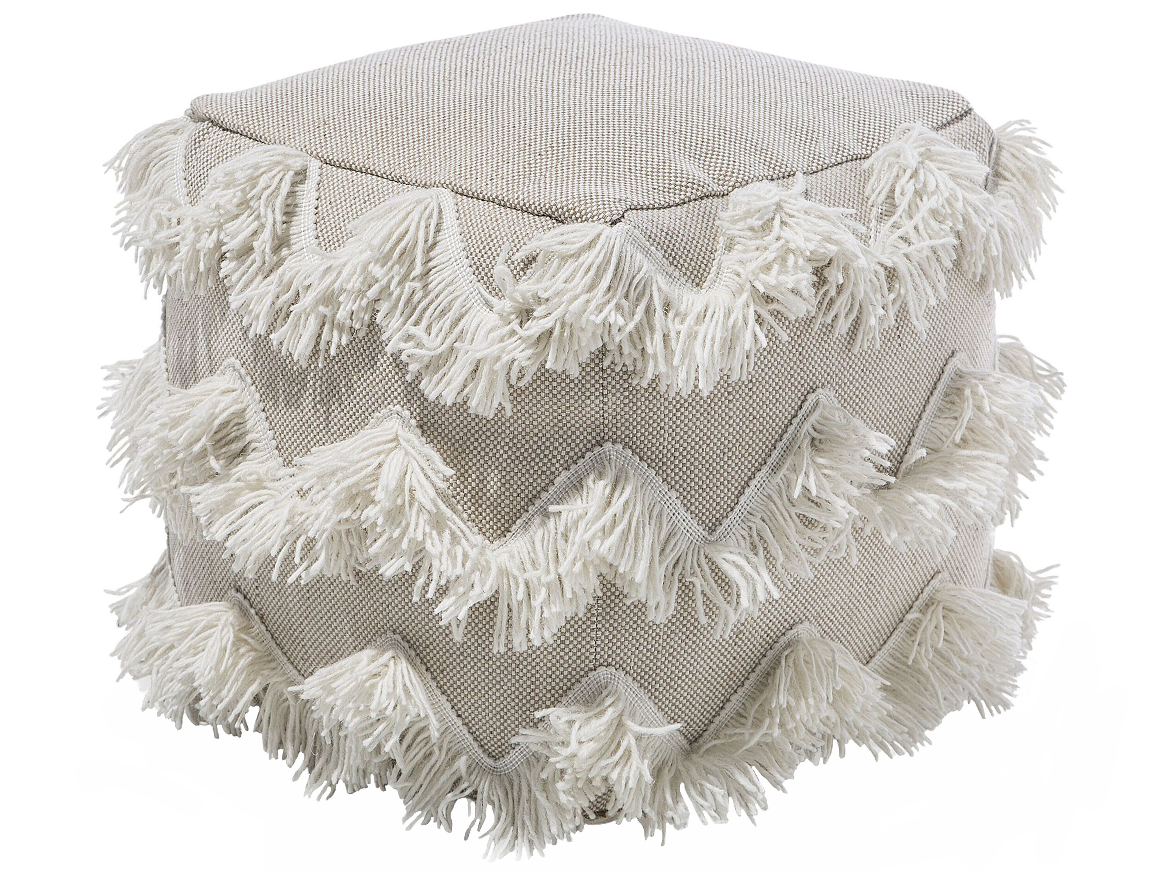 Pouffe NASHIK Cotton Beige