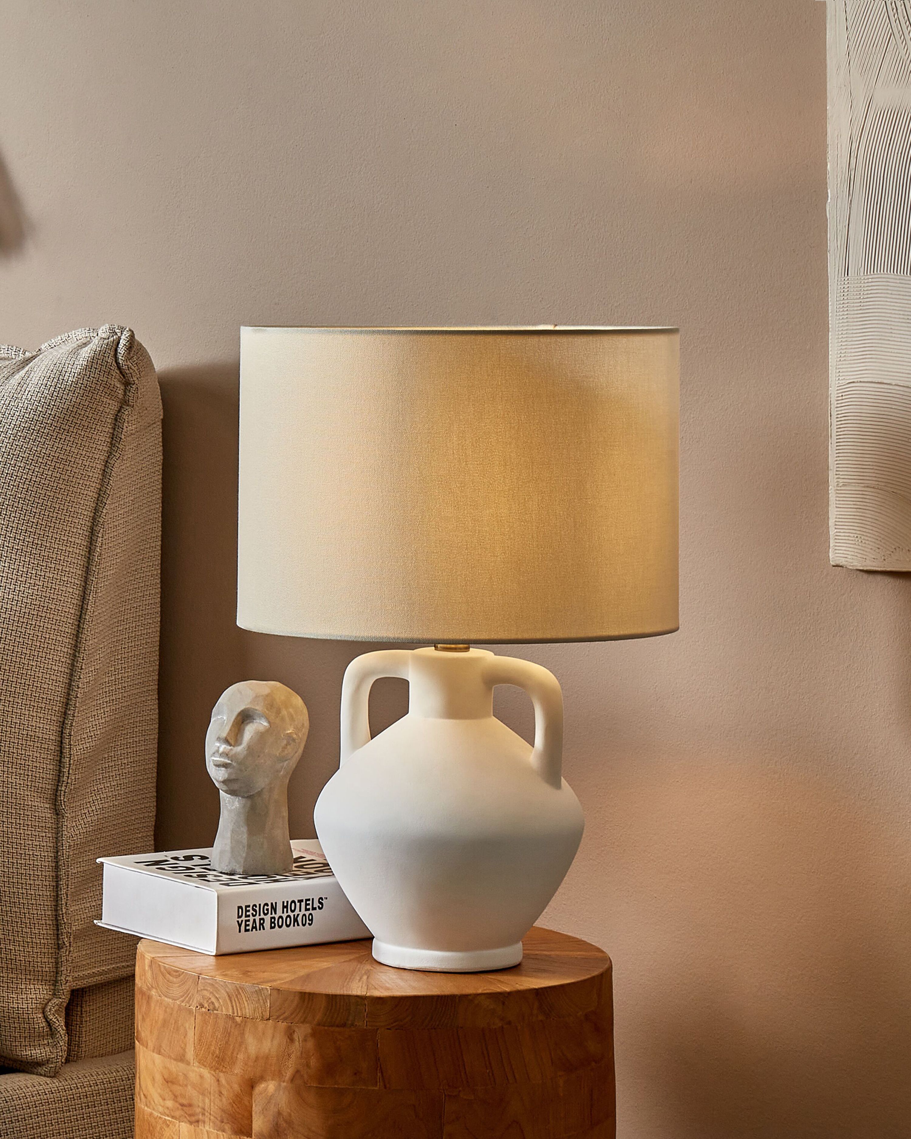 Table Lamp LABRADA Ceramic White