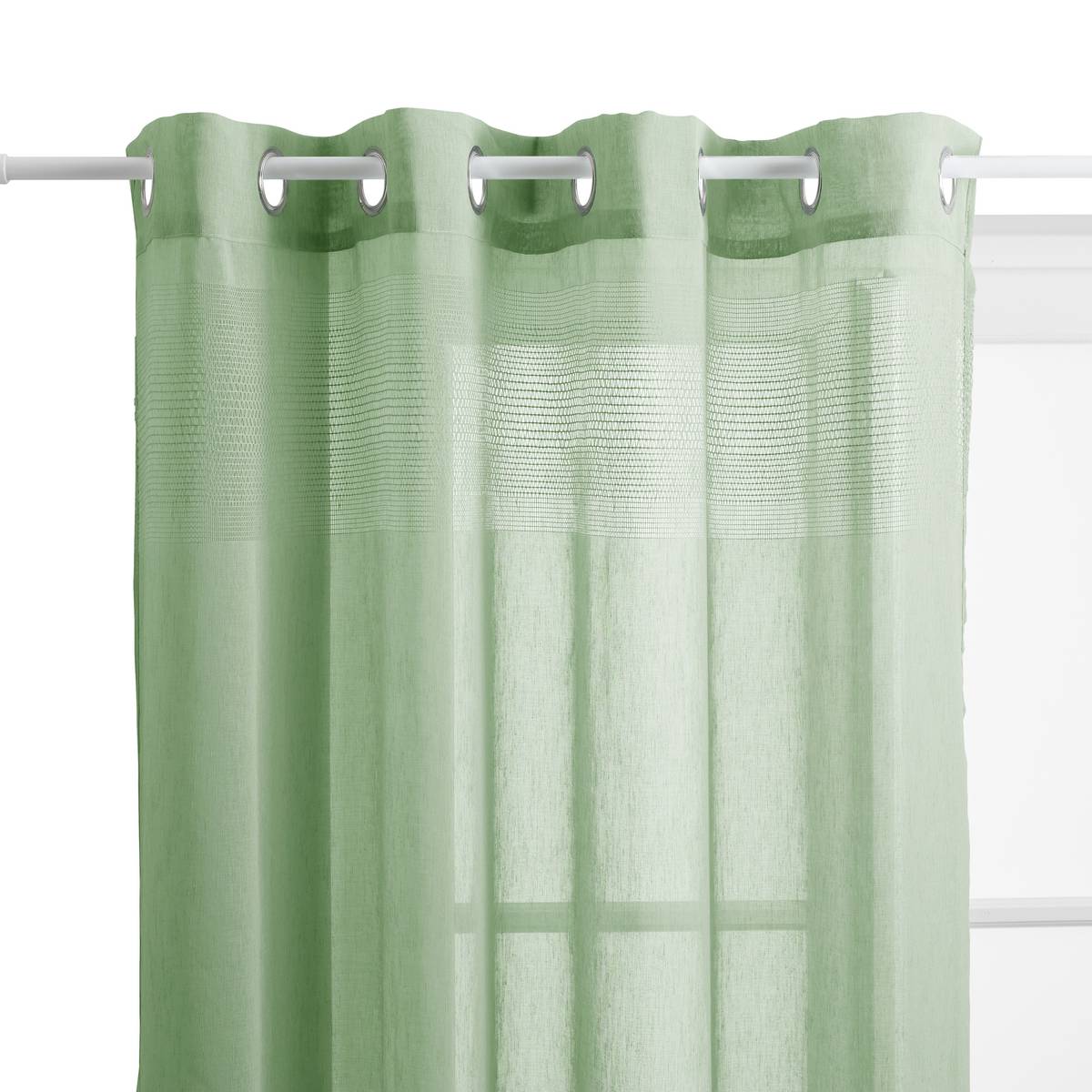 Sheer Curtain "Sab" Celadon Green, 240x140 cm