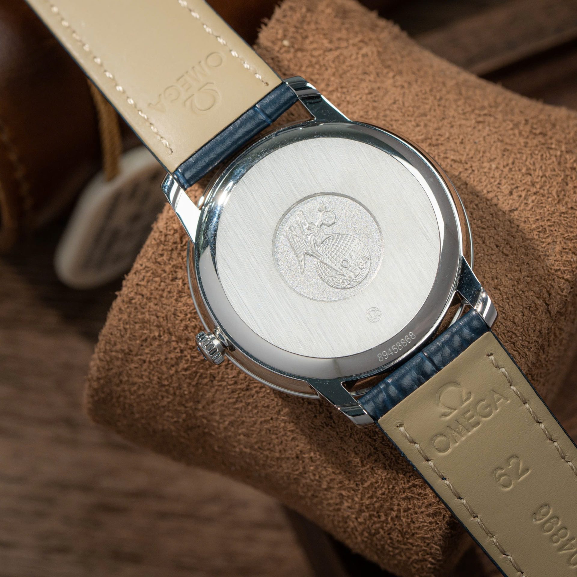 Omega De Ville Prestige Power Reserve Replica 11 Watch Blue Leather Strap 39.5mm - Top club