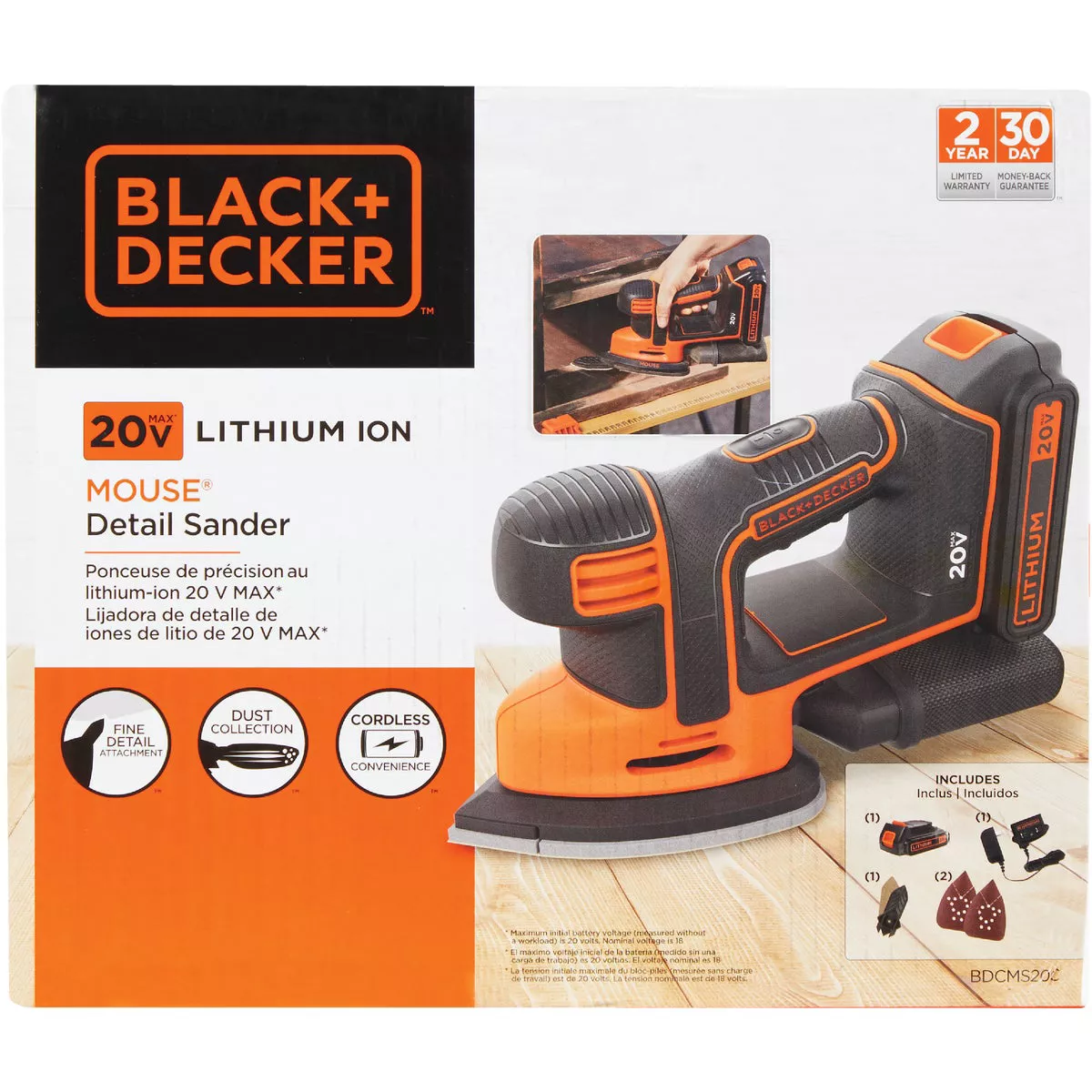 Black & Decker 20V MAX Lithium-Ion Mouse Cordless Finish Sander
