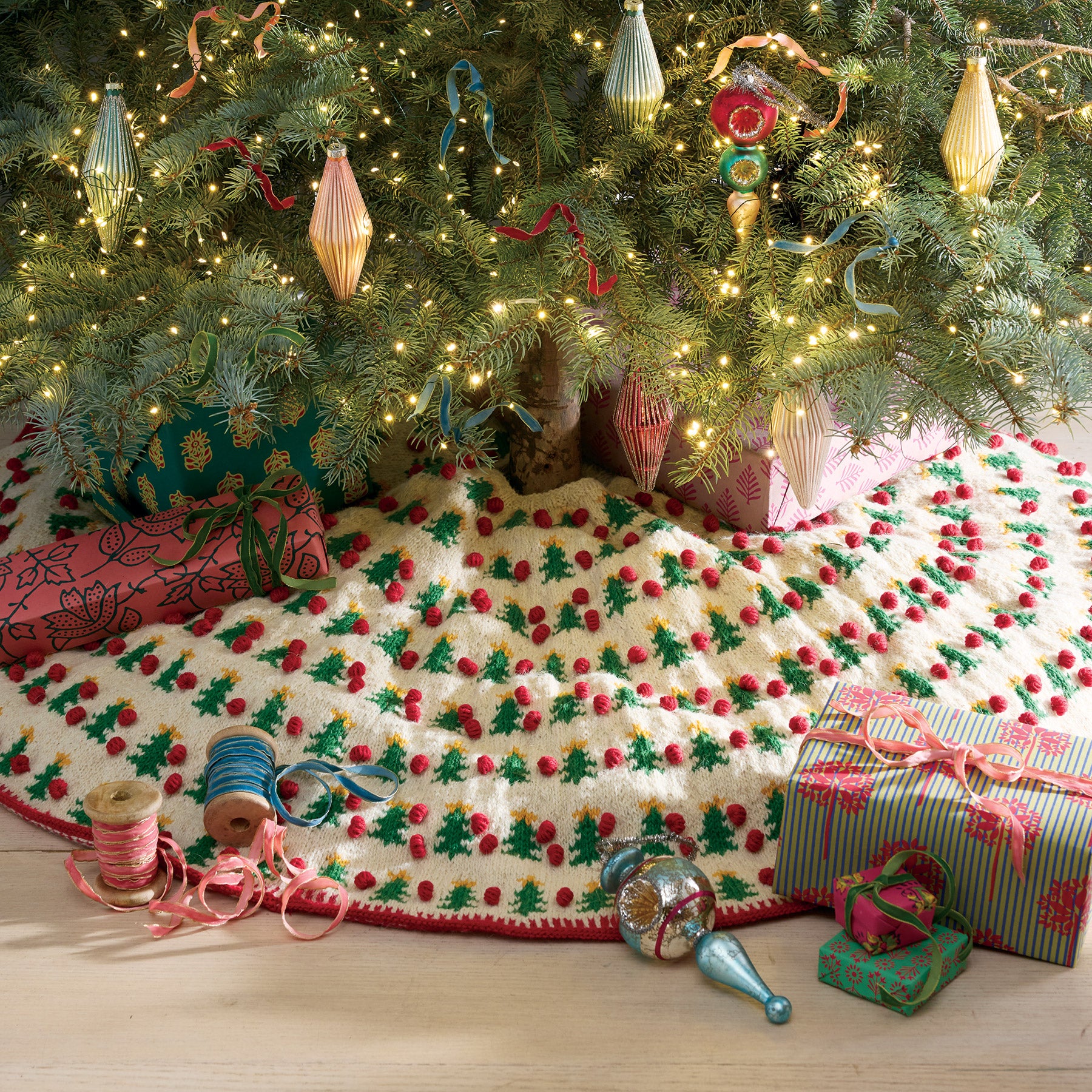 Heirloom Pompom Trees Tree Skirt - Sundance Clothing