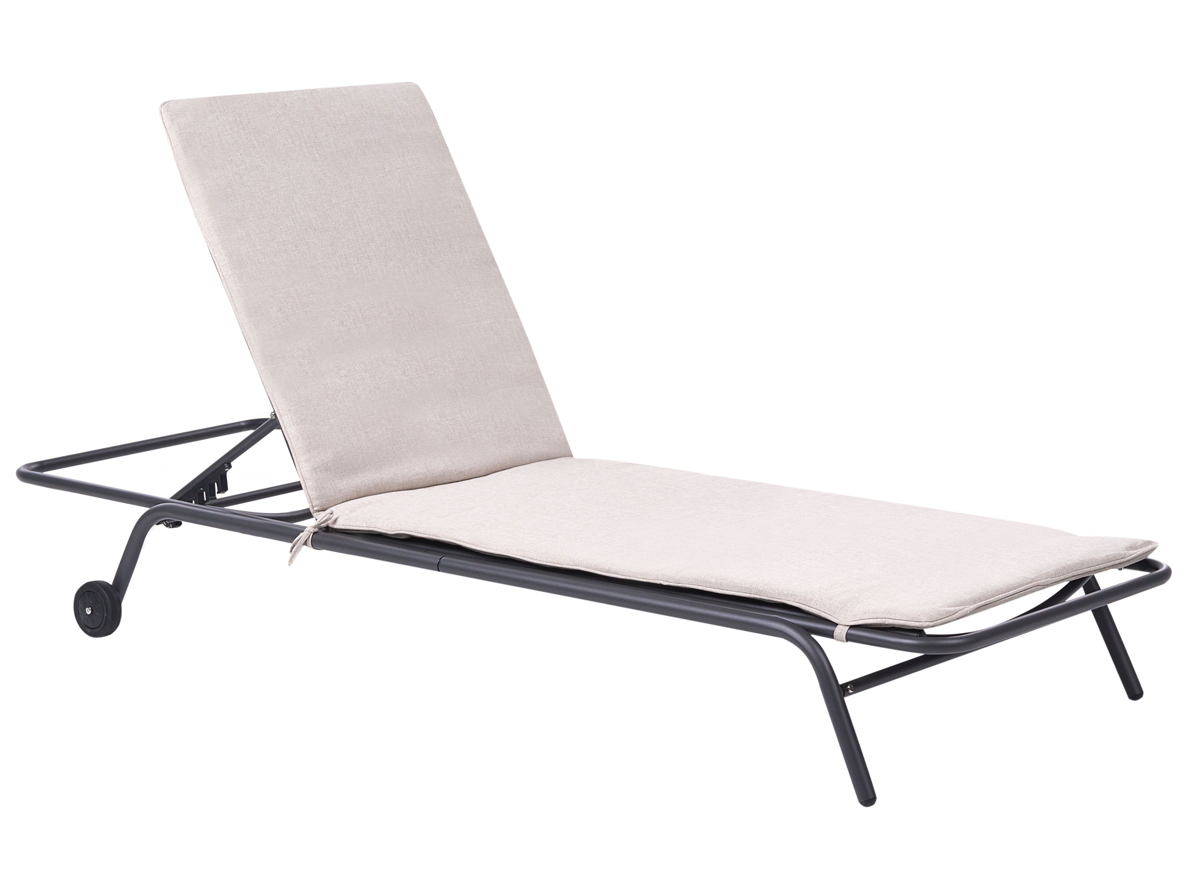 Sun Lounger VOLTERRA Metal Beige