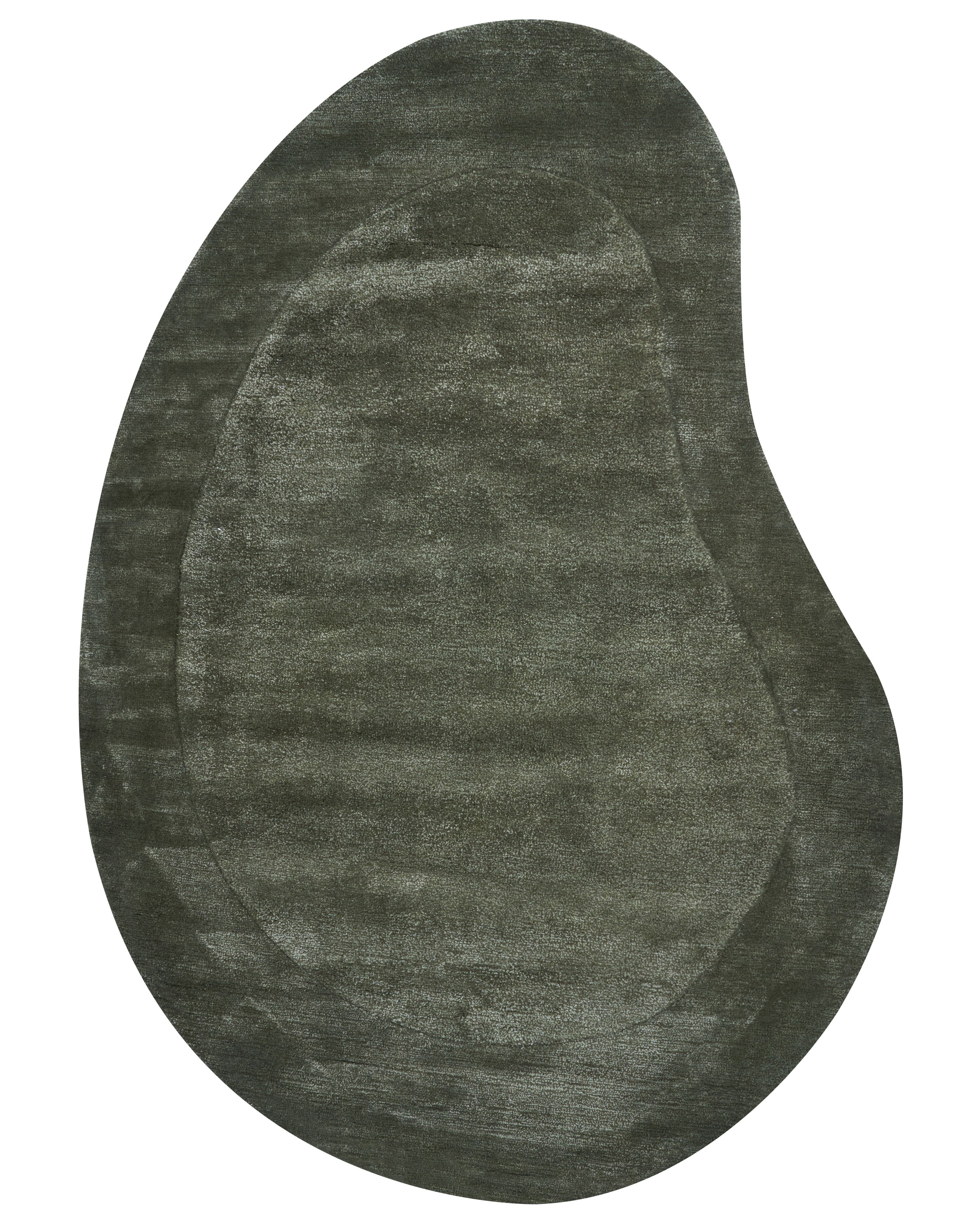 Rug MASSO Dark Green 160 x 230 cm Viscose