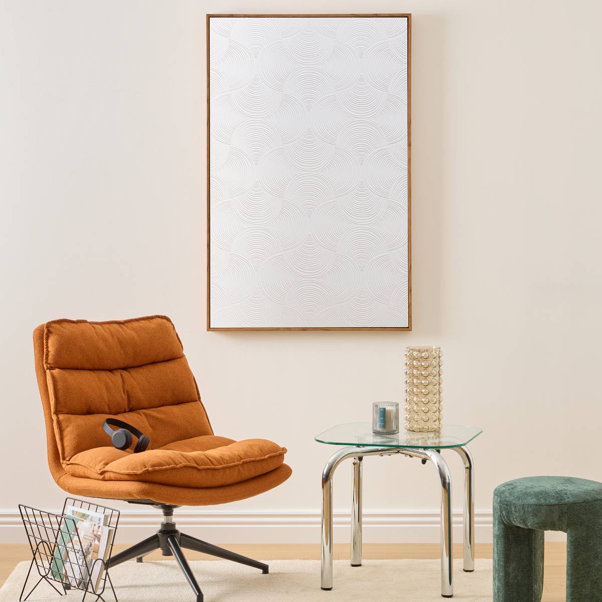 3D Canvas "Marilou" White, 116x75 cm