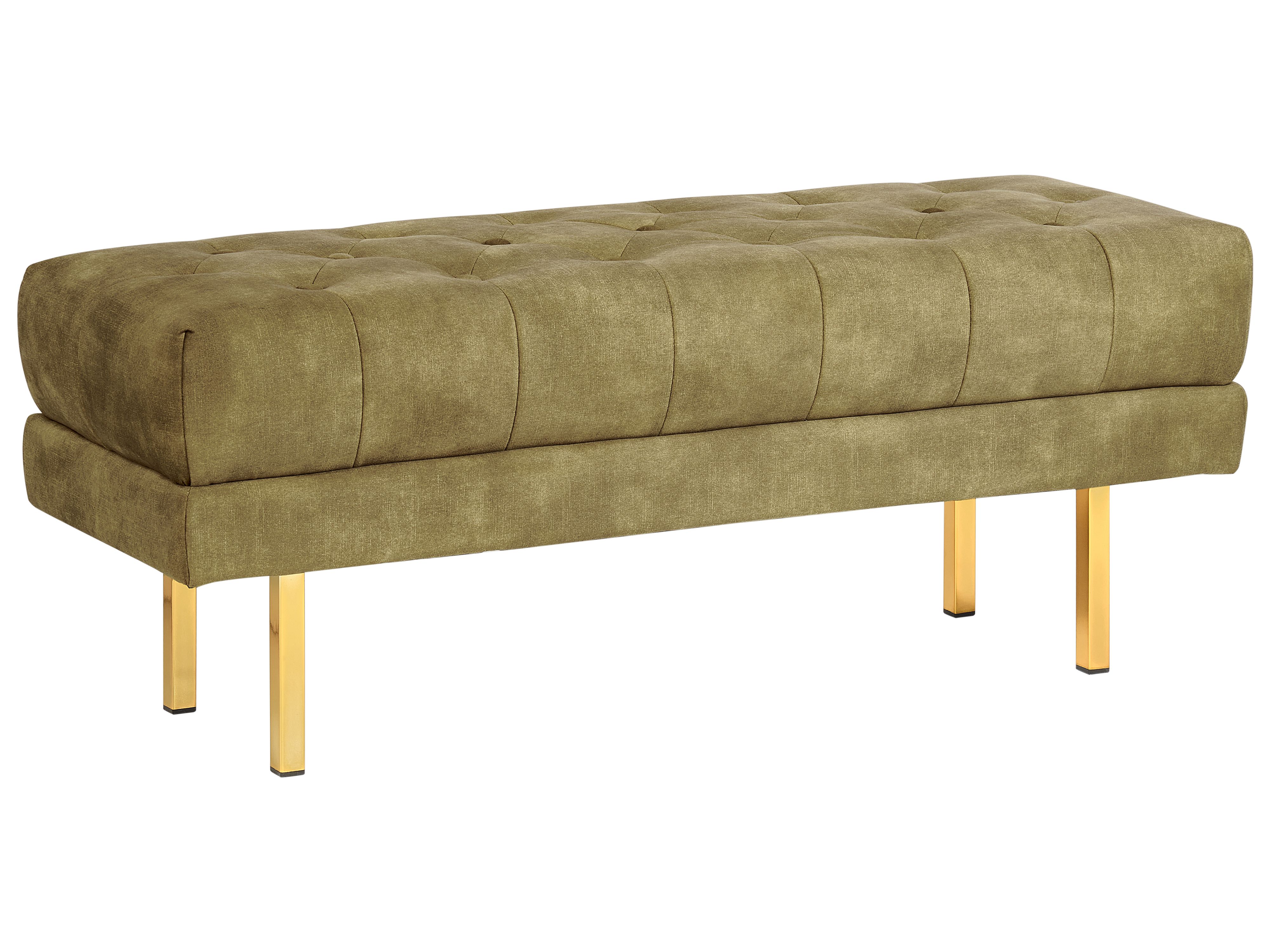 Upholstered Bench ROSEVILLE Velvet Olive Green