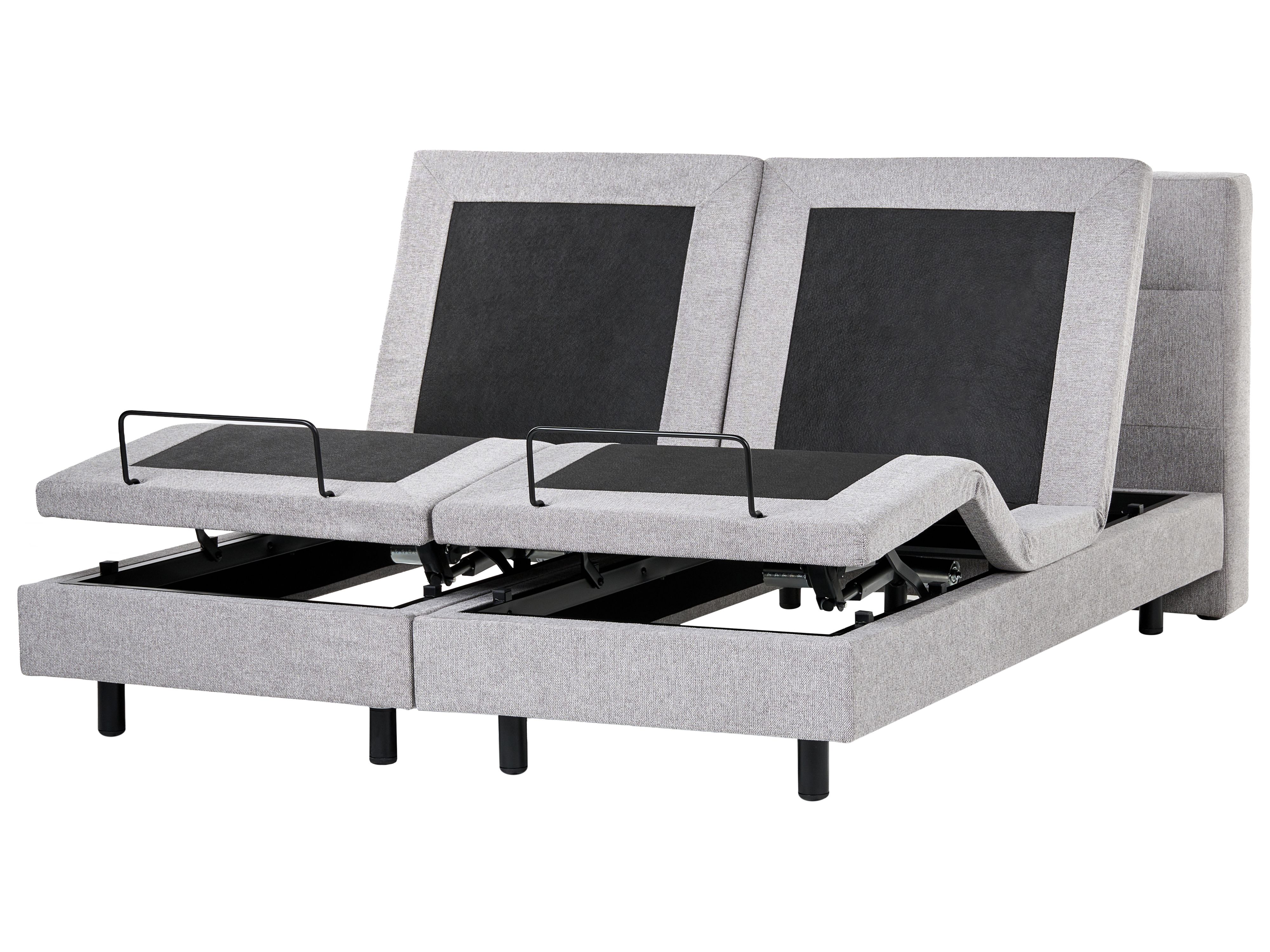 Adjustable Bed Fabric VICEROY 180 x 200 cm (EU Super King) Light Grey