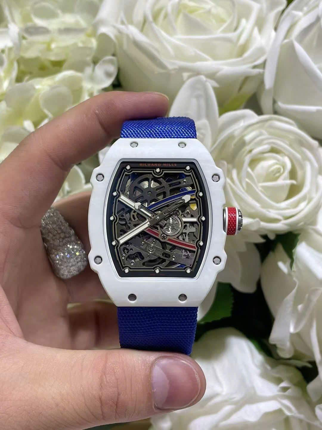 Richard Mille Best Replica Watch RM67-02 White Carbon Weight 37 Grams 38.7×47.52mm - Elite Watch Atelier