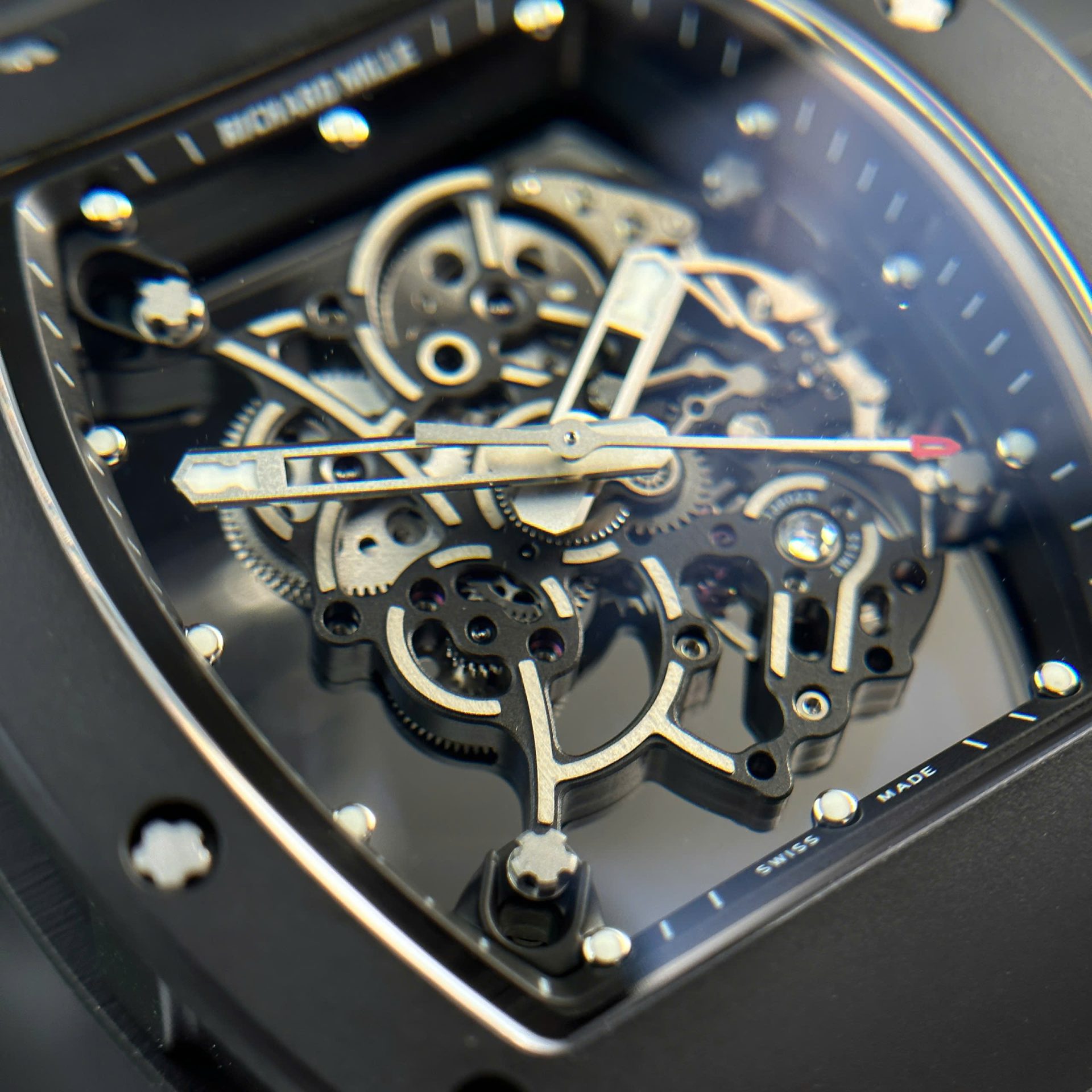 Richard Mille Replica Watch RM055 Black Ceramic Rubber Strap BBR Factory 42,7 49,9mm - Top club