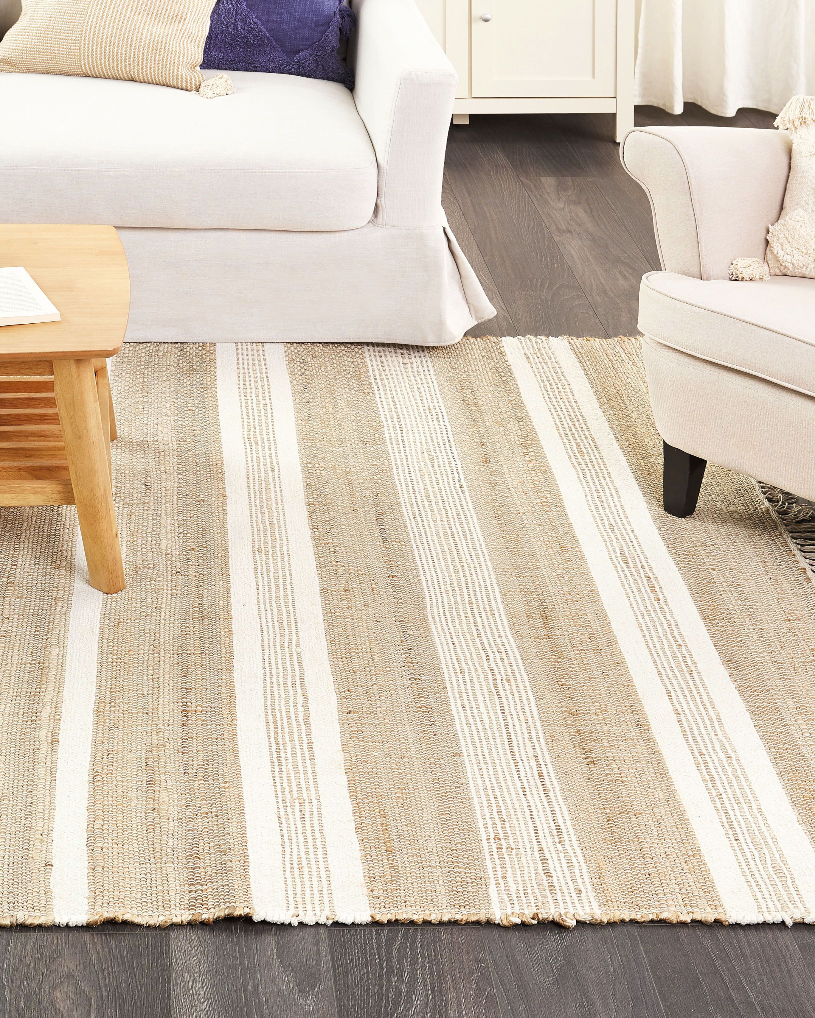 Rug TALPUR White 160 x 230 cm Jute