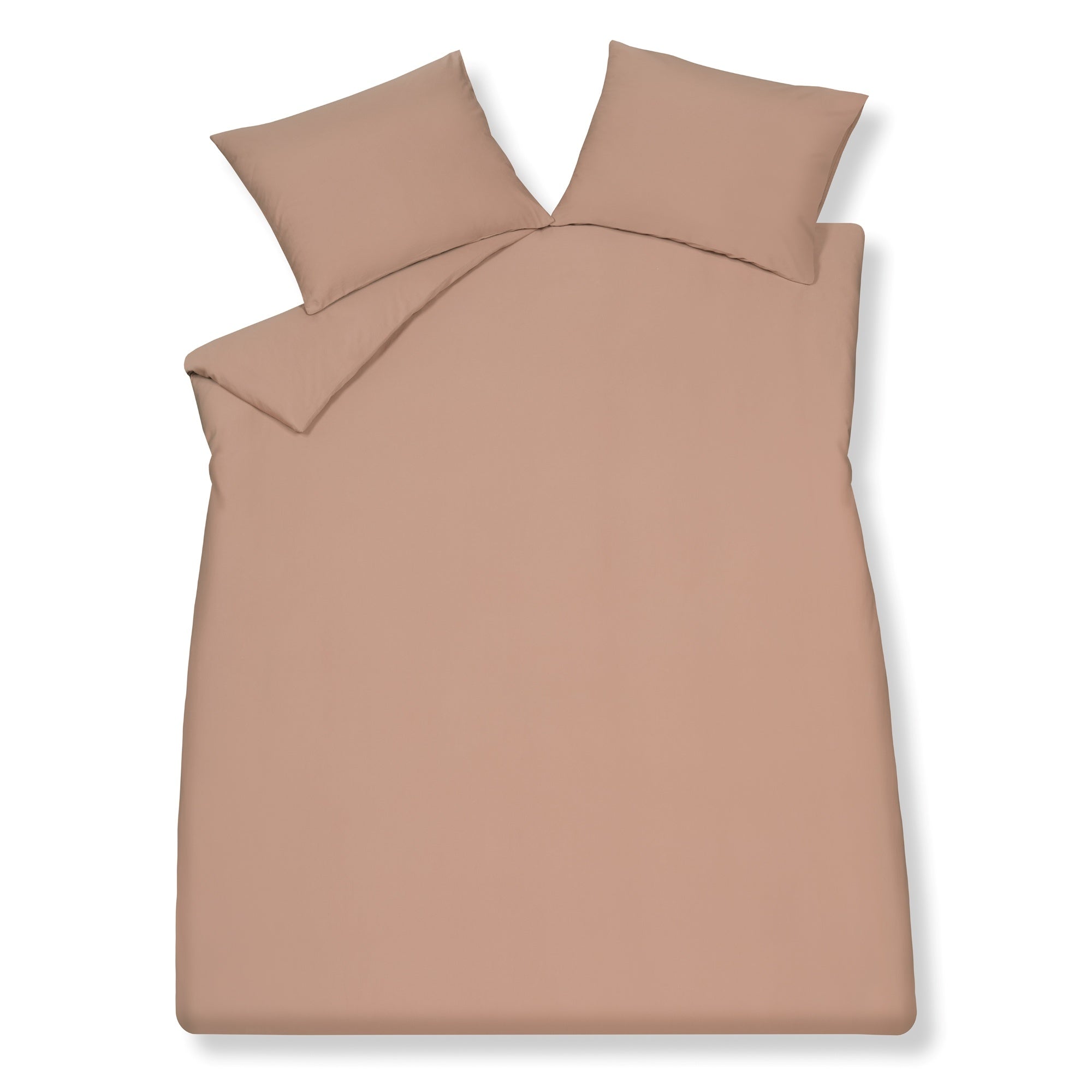 Pure 84 Dekbedovertrek Rose Dawn   140 x 200 220 cm   Bruin   Roze