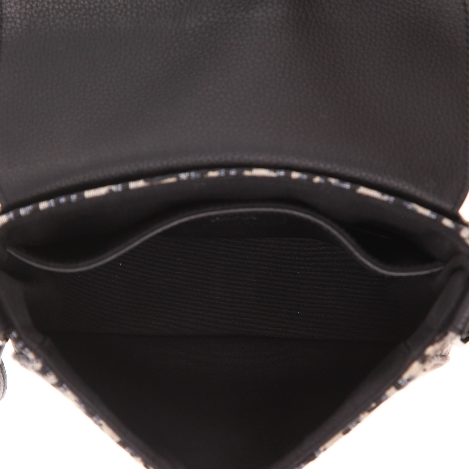 Dior Gallop shoulder bag in navy blue monogram canvas Oblique and black leather1:1High-quality replica