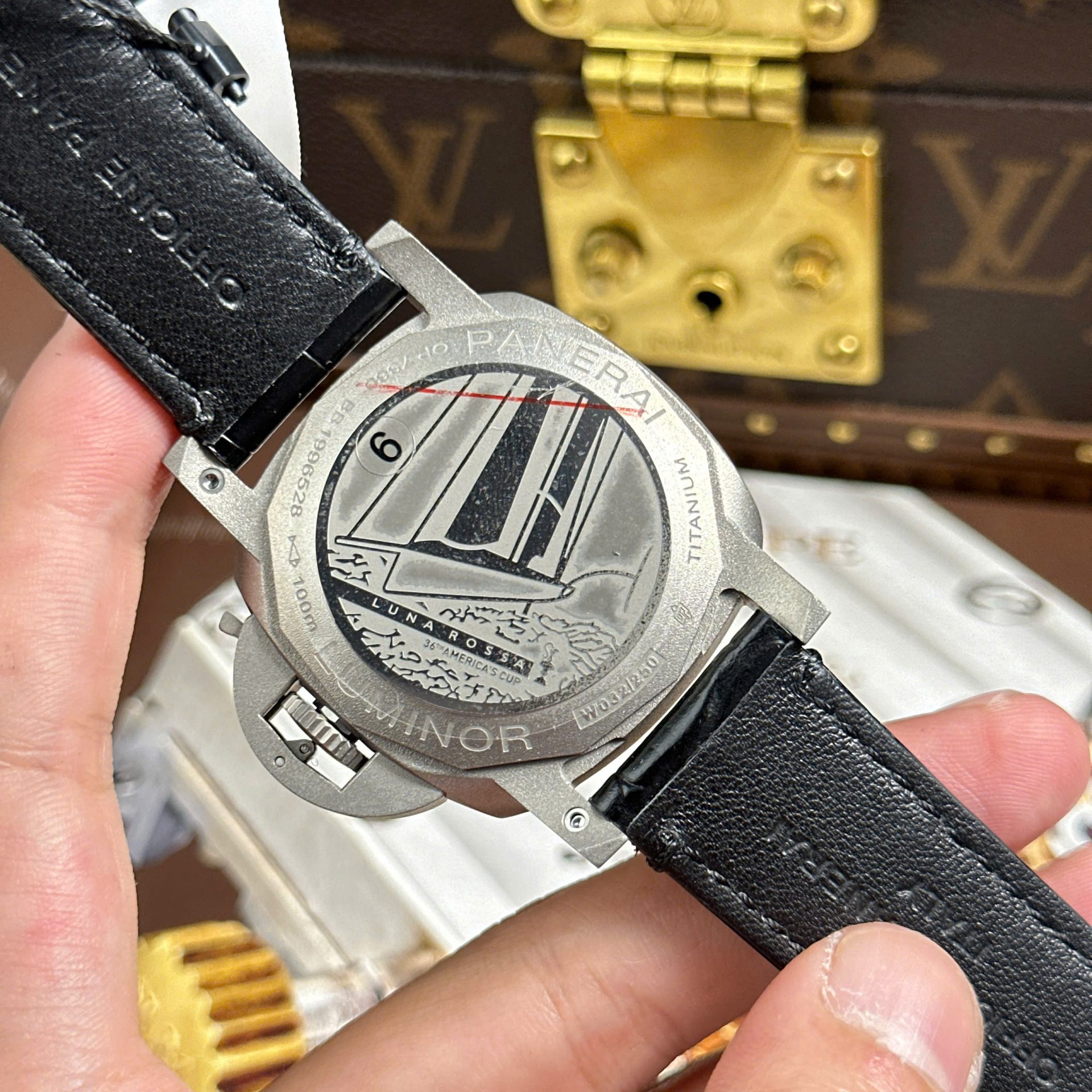 Panerai Luminor GMT PAM1096 Luxury Fake Wathes Automatic Movement Leather Strap VS Factory 42mm - Top club