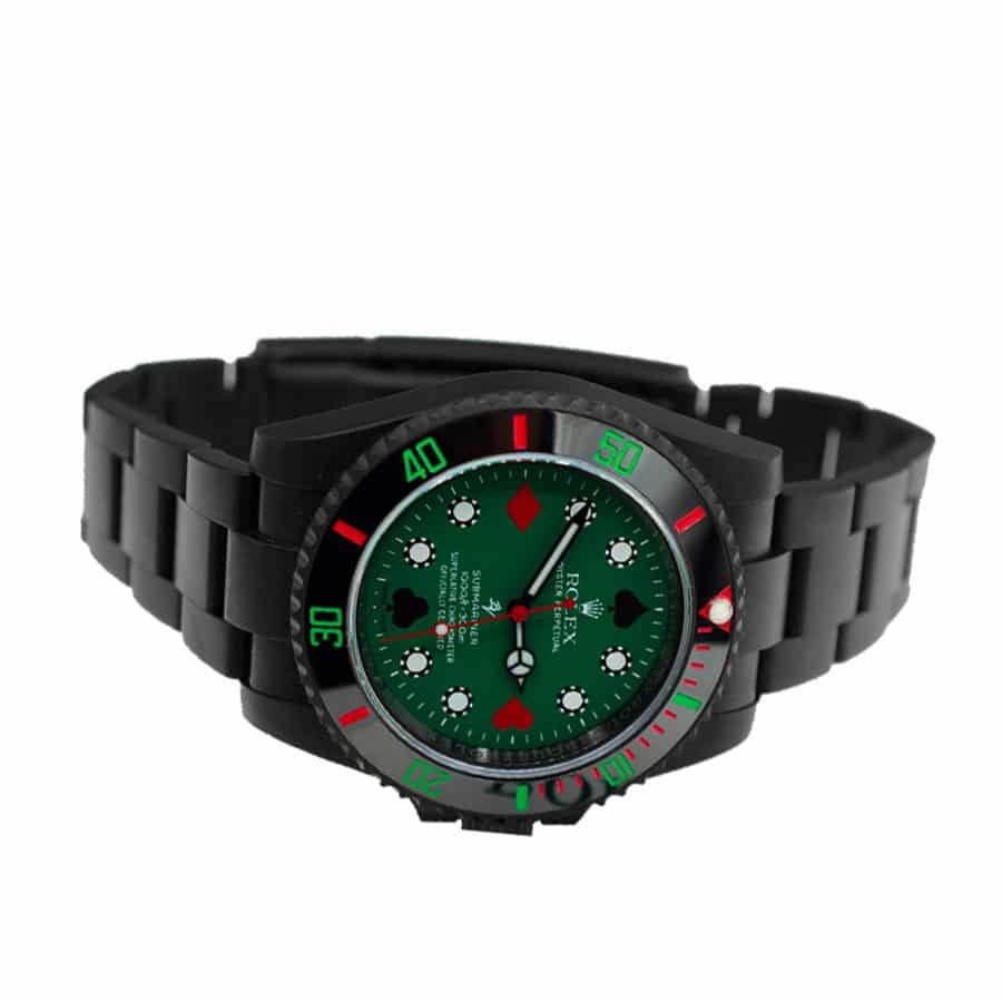 Rolex Blaken Submariner Poker Green Dial 114060 Replica - Elite Watch Atelier