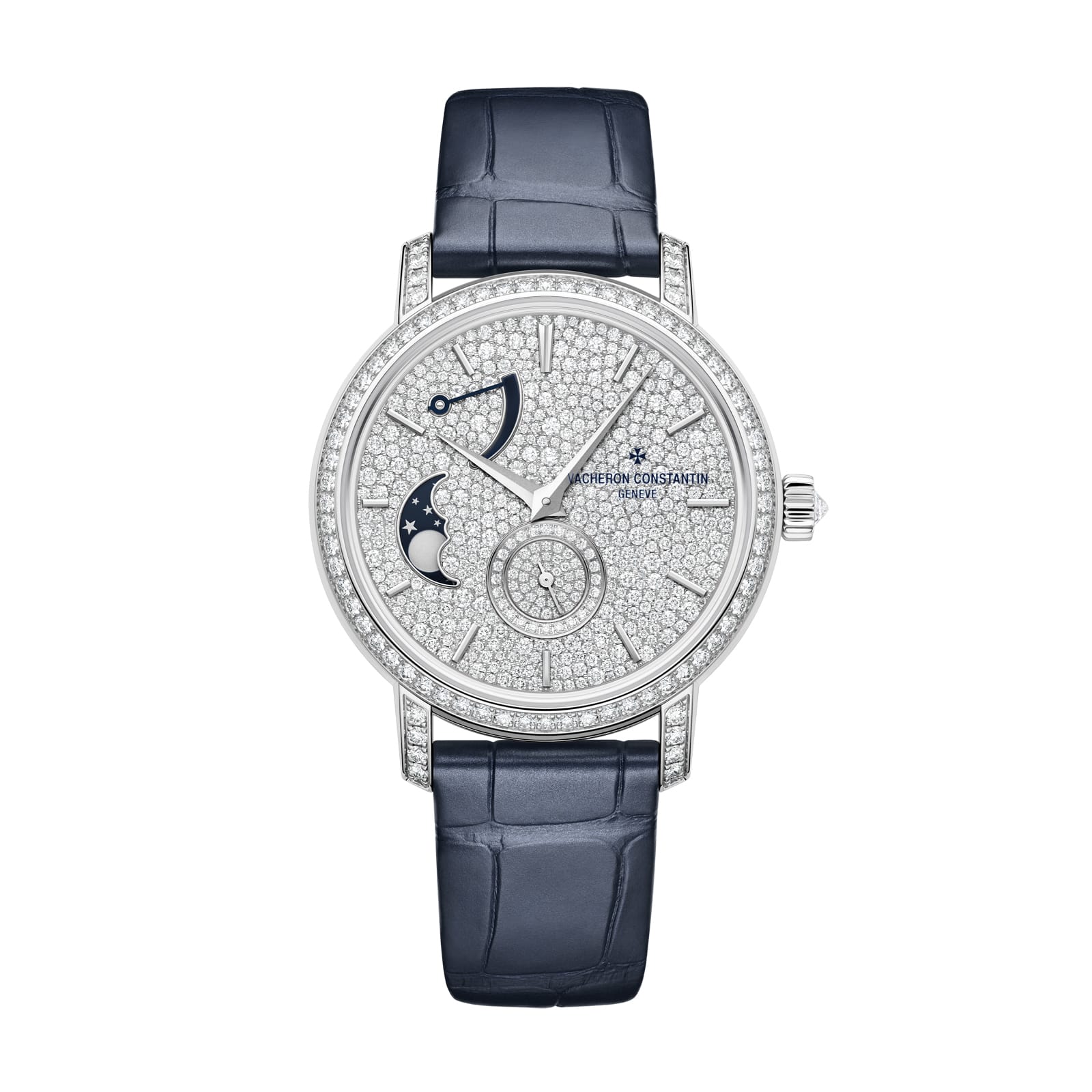 Replica Watches Fake Vacheron Constantin Traditionnelle moon phase 37.5 MM WHITE GOLD(1:1 replica) - Top club