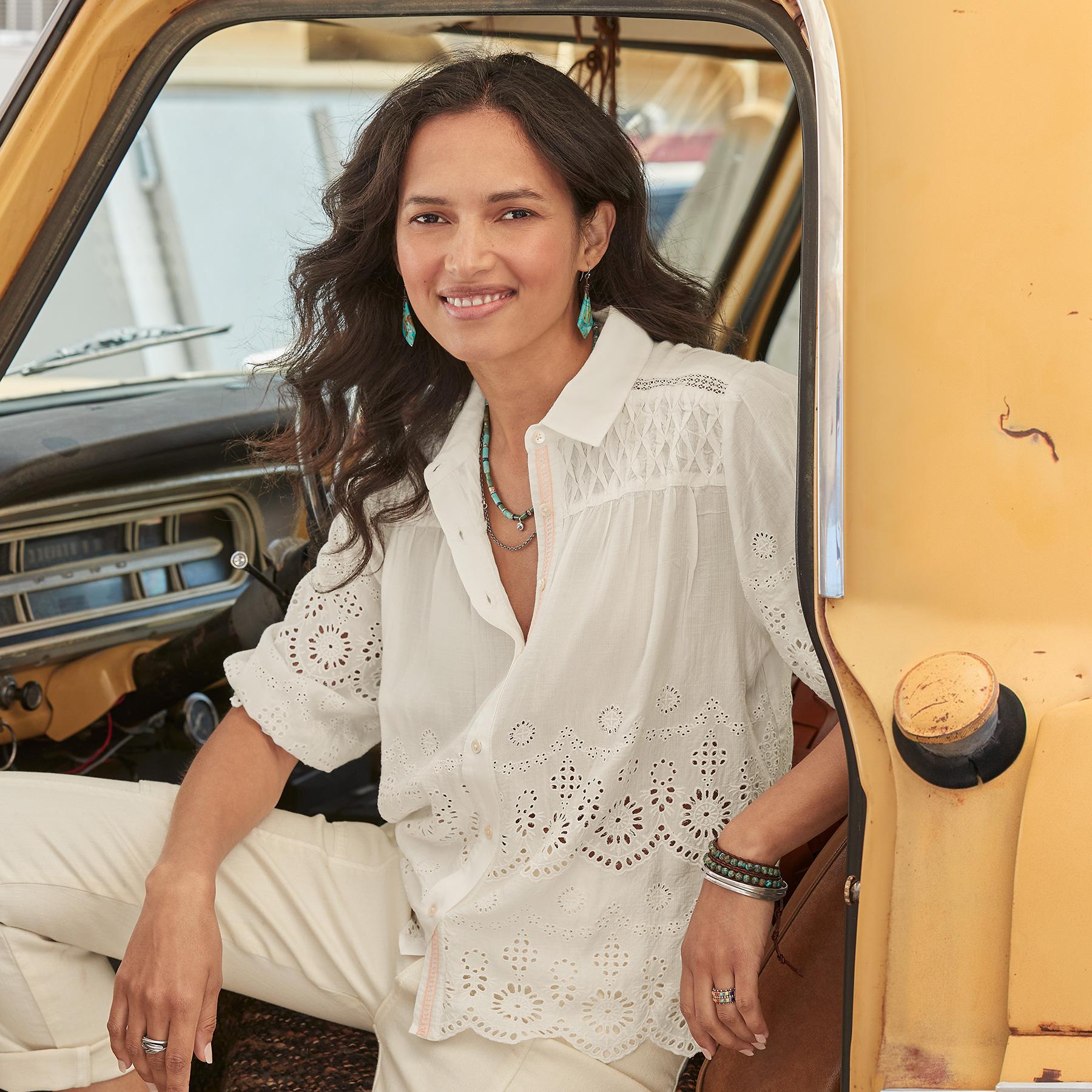 Arabella Eyelet Shirt, Petite - Sundance Clothing